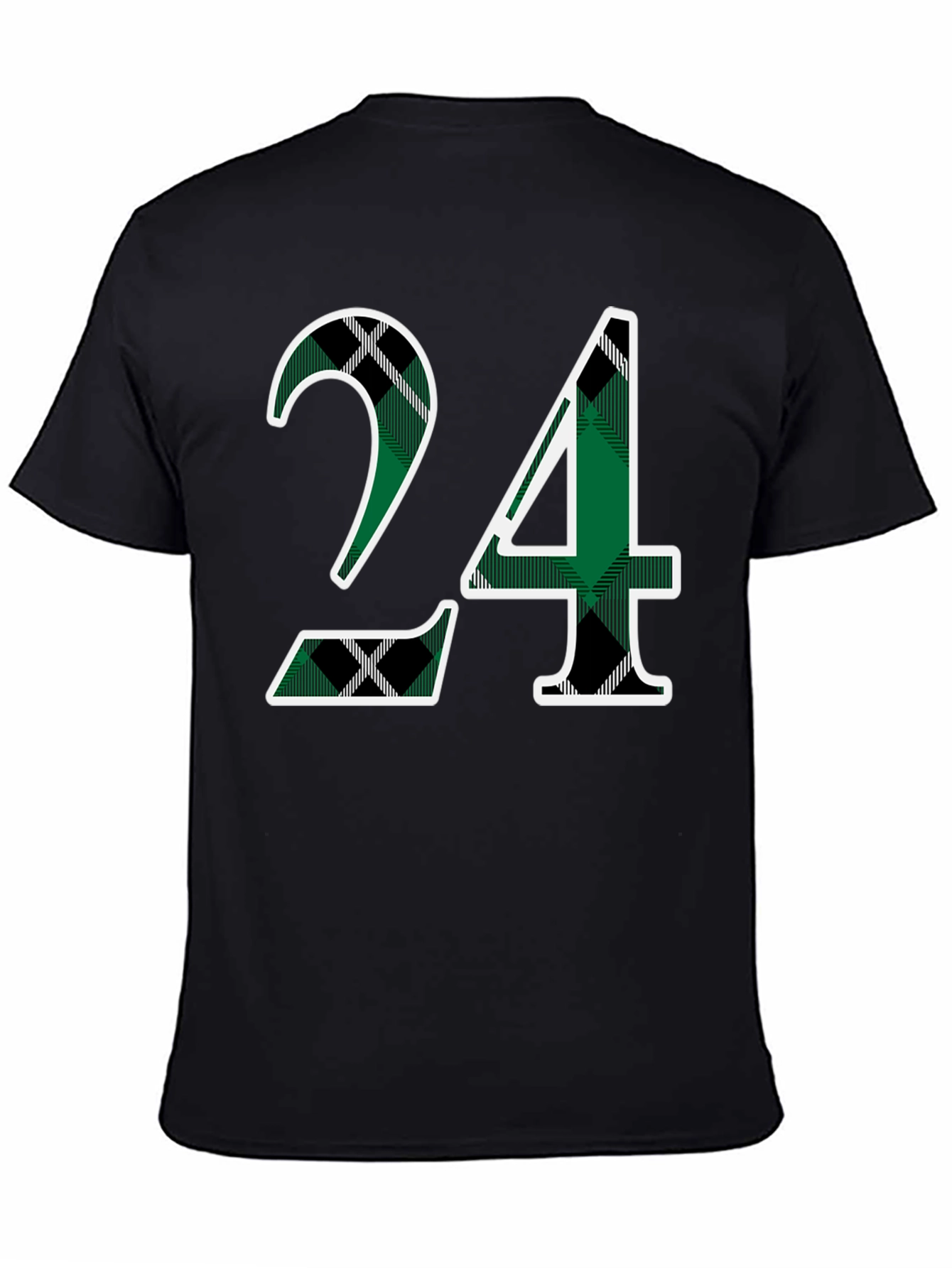 Plaid Number 24 Graphic Tee