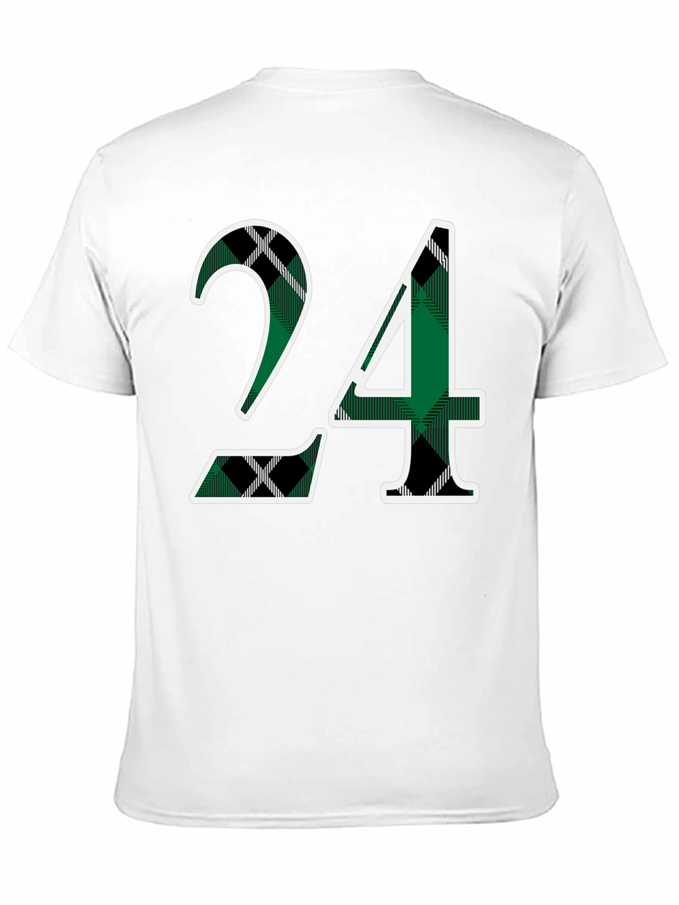 Plaid Number 24 Graphic Tee