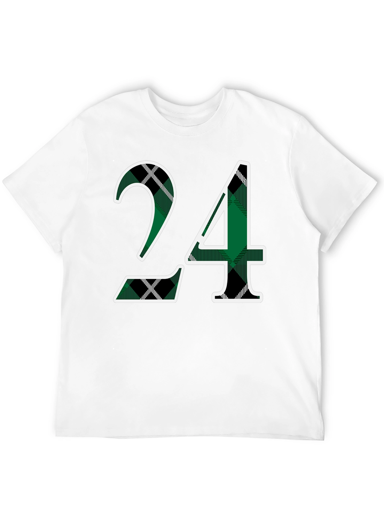 Plaid Number 24 Graphic Tee