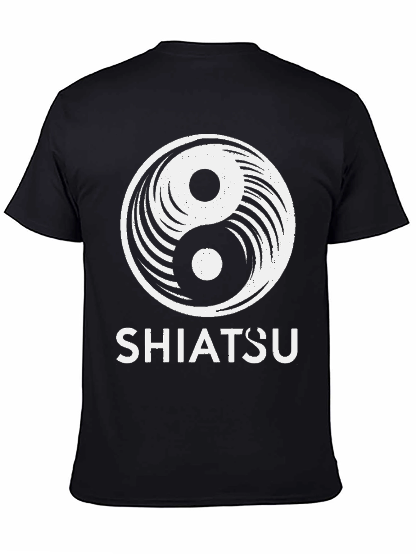 Yin Yang Shiatsu Graphic Tee - Unisex Black T-Shirt