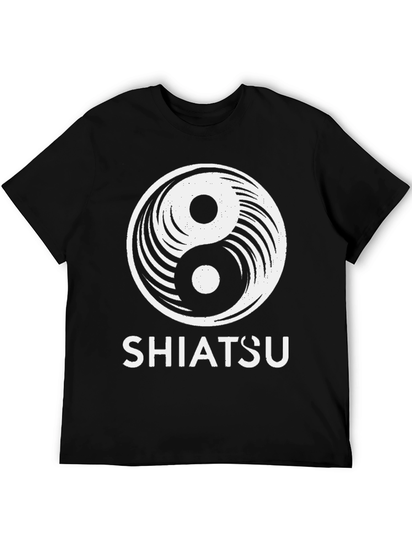 Yin Yang Shiatsu Graphic Tee - Unisex Black T-Shirt