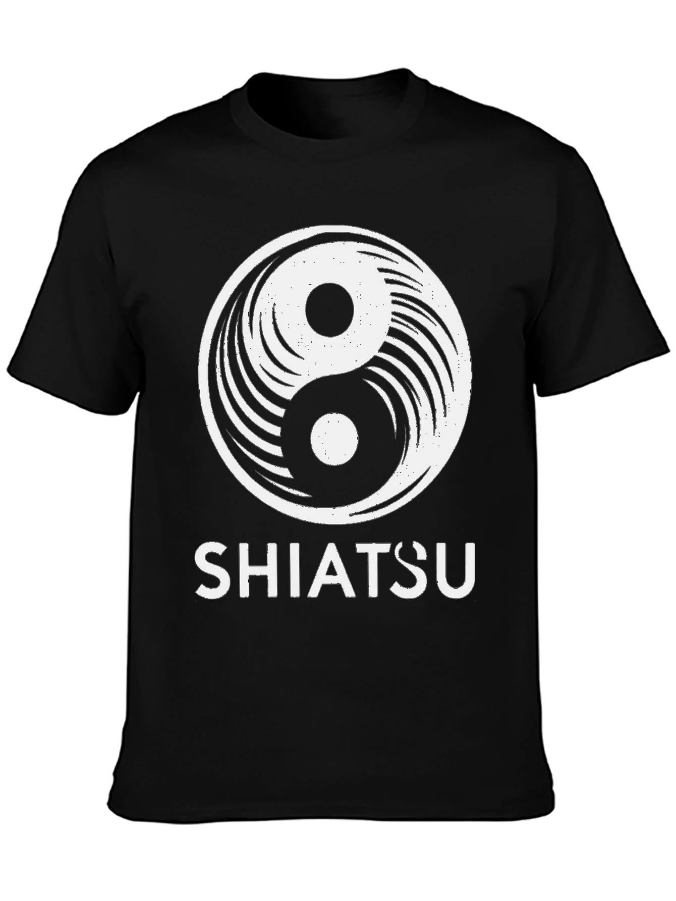Yin Yang Shiatsu Graphic Tee - Unisex Black T-Shirt