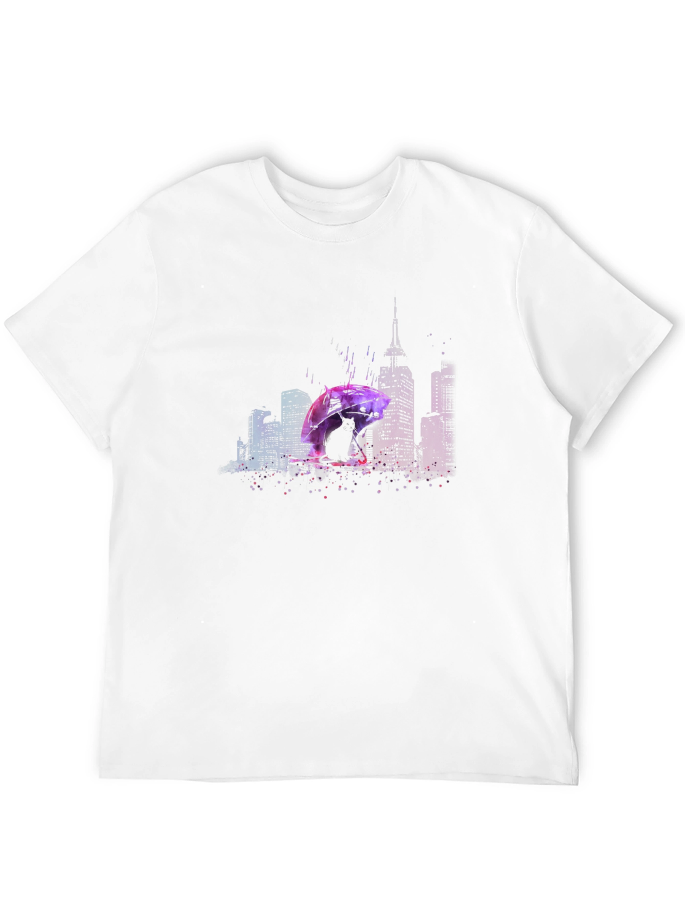 Rainy City T-Shirt - Umbrella Graphic Tee