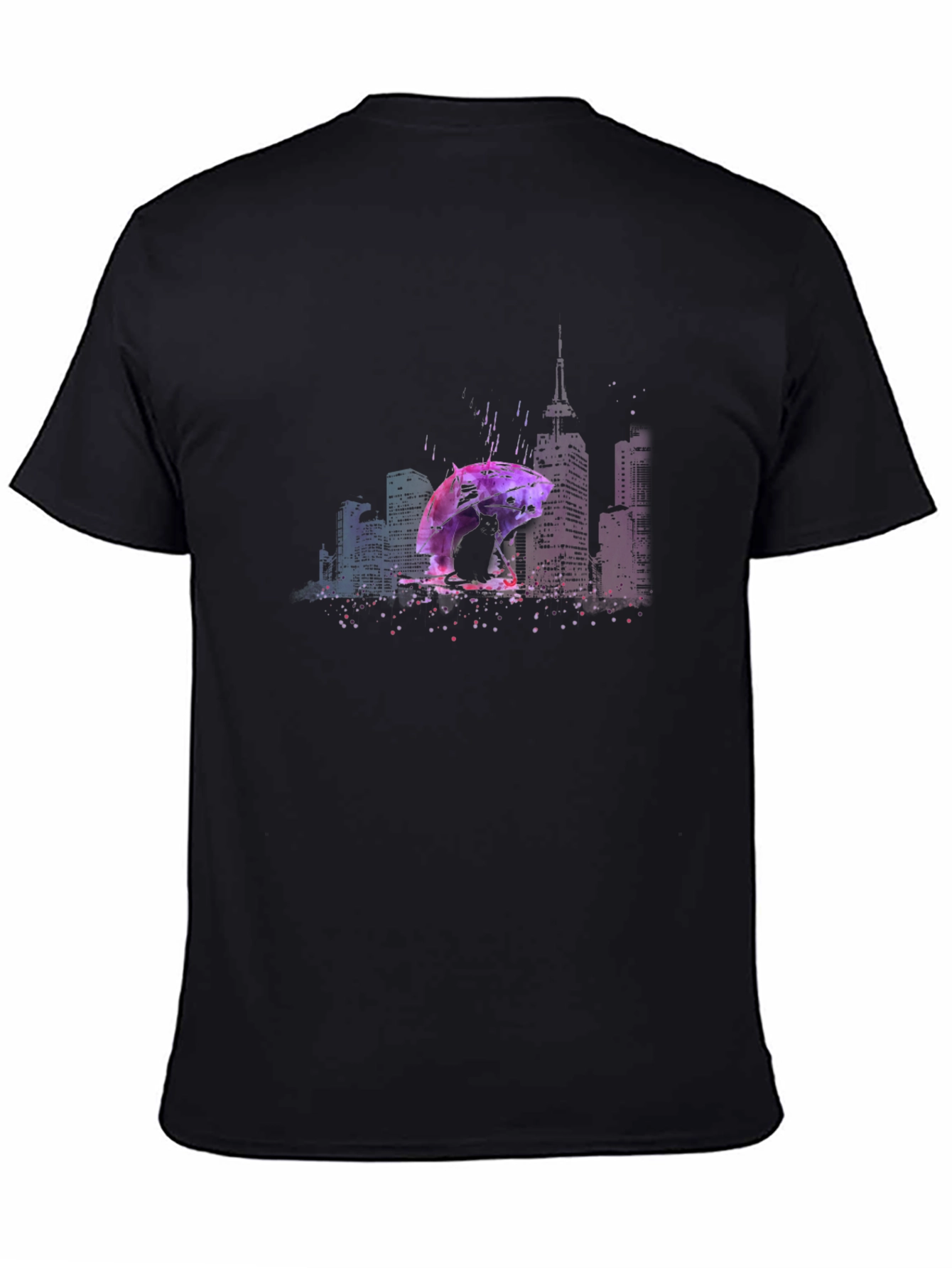 Rainy City T-Shirt - Umbrella Graphic Tee