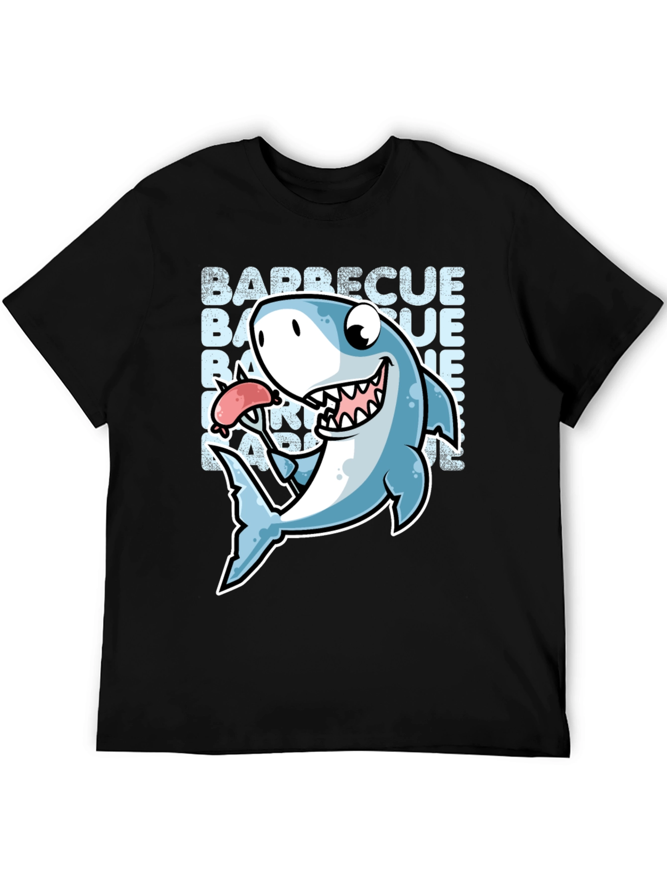 Barbecue Shark Graphic T-Shirt