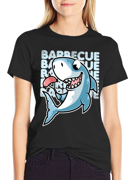 Barbecue Shark Graphic T-Shirt