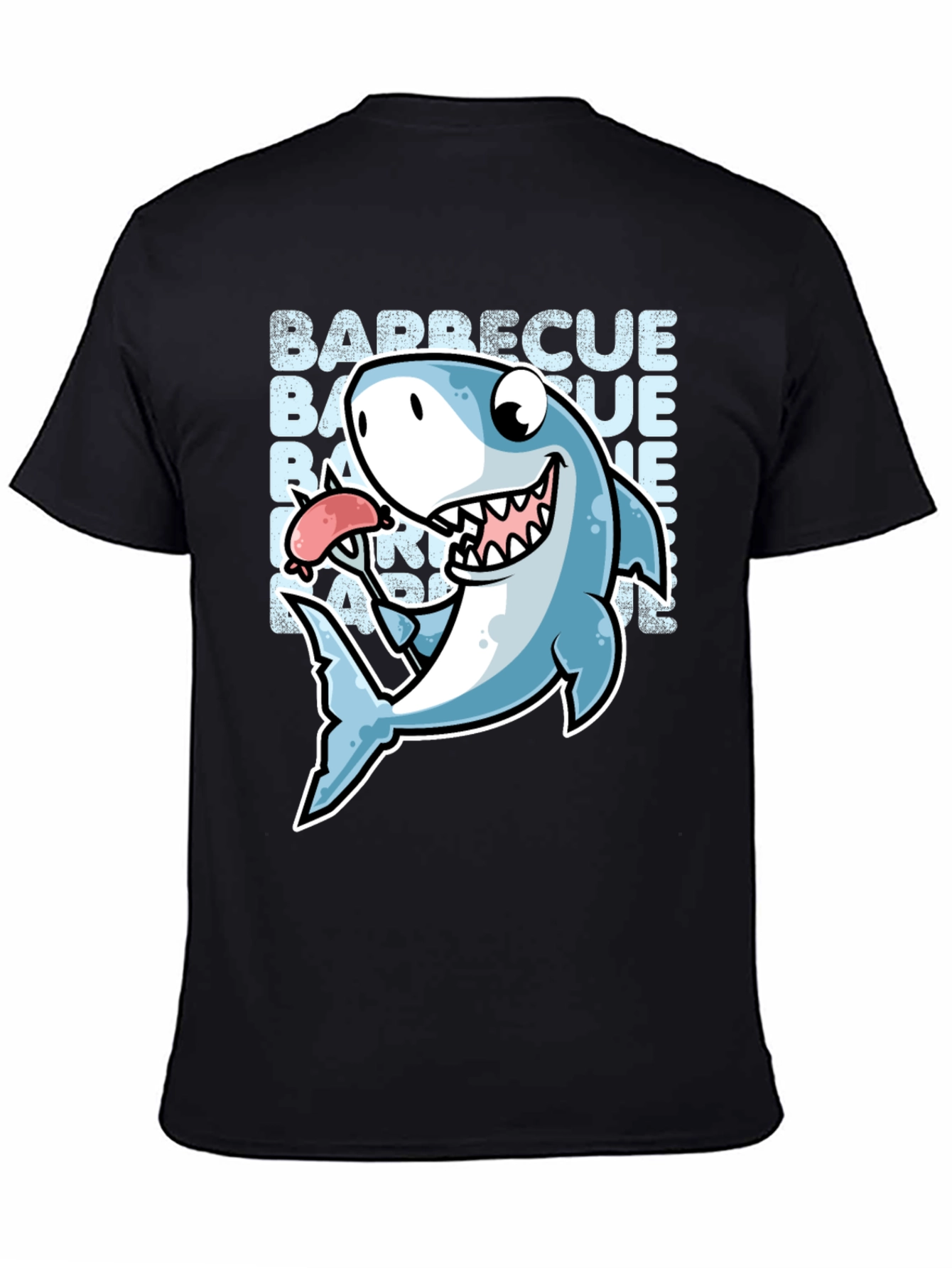 Barbecue Shark Graphic T-Shirt