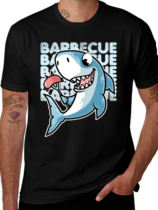 Barbecue Shark Graphic T-Shirt