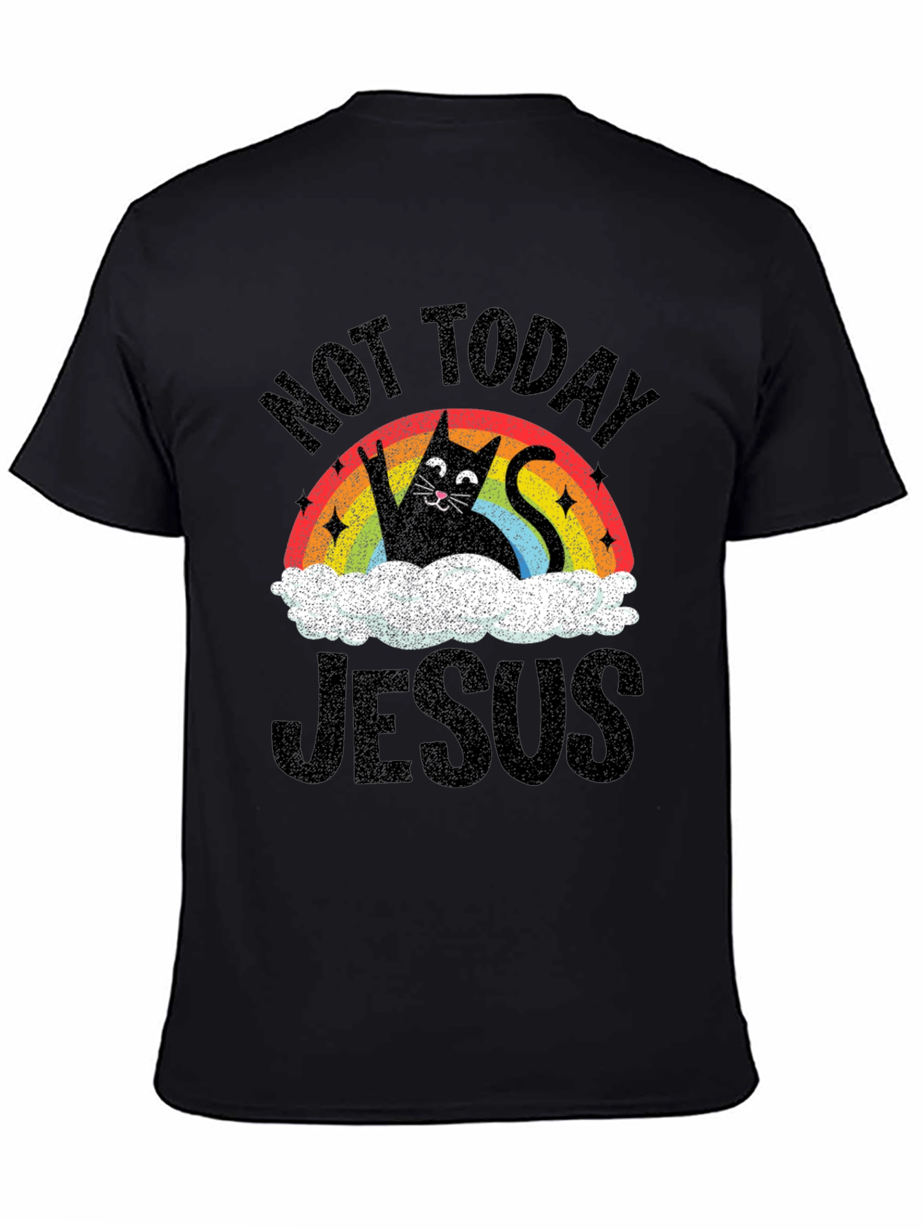 Not Today Jesus Cat Graphic Tee