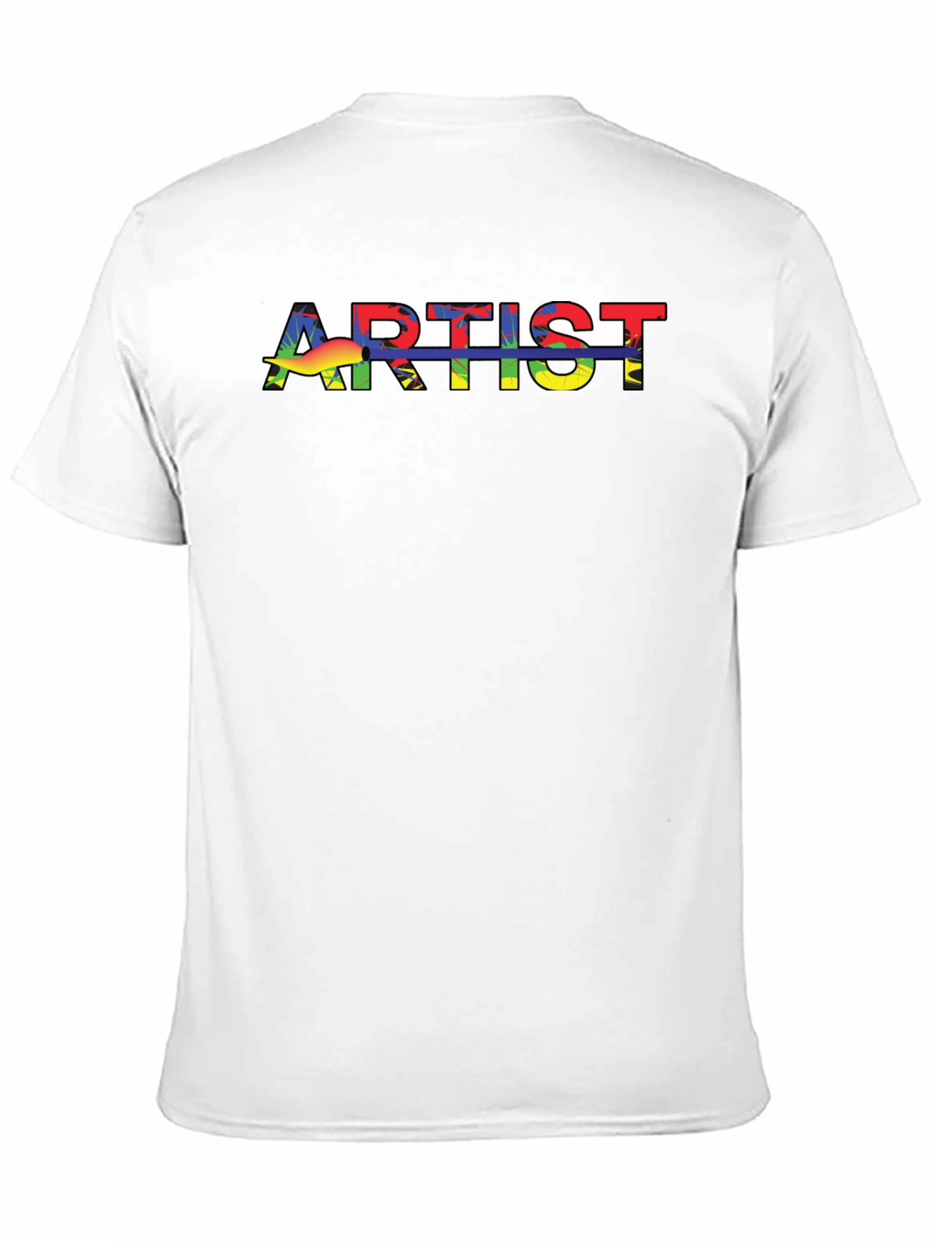 Rainbow Artist T-Shirt - Black Crew Neck