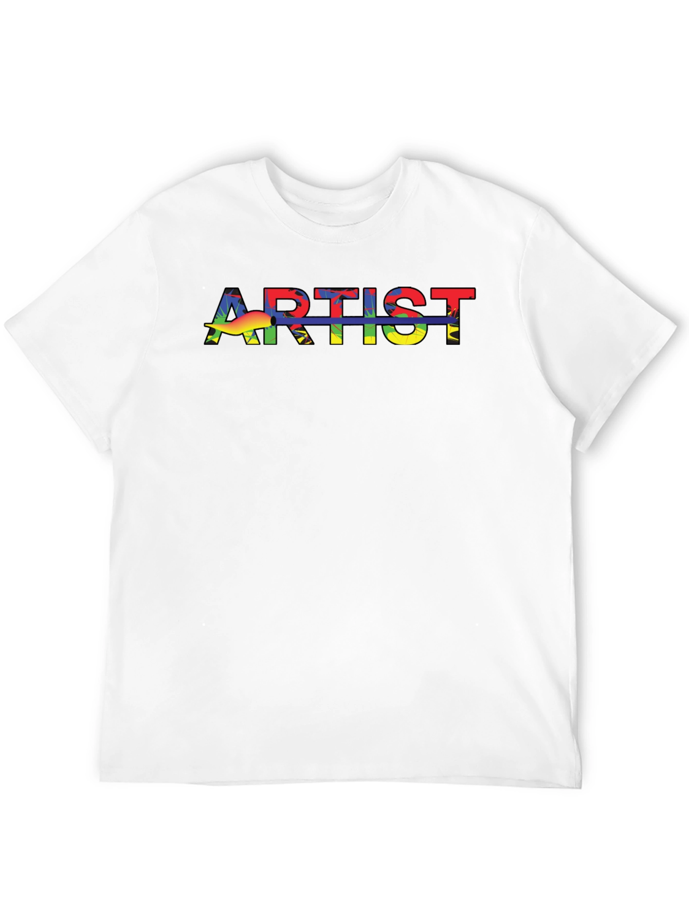 Rainbow Artist T-Shirt - Black Crew Neck