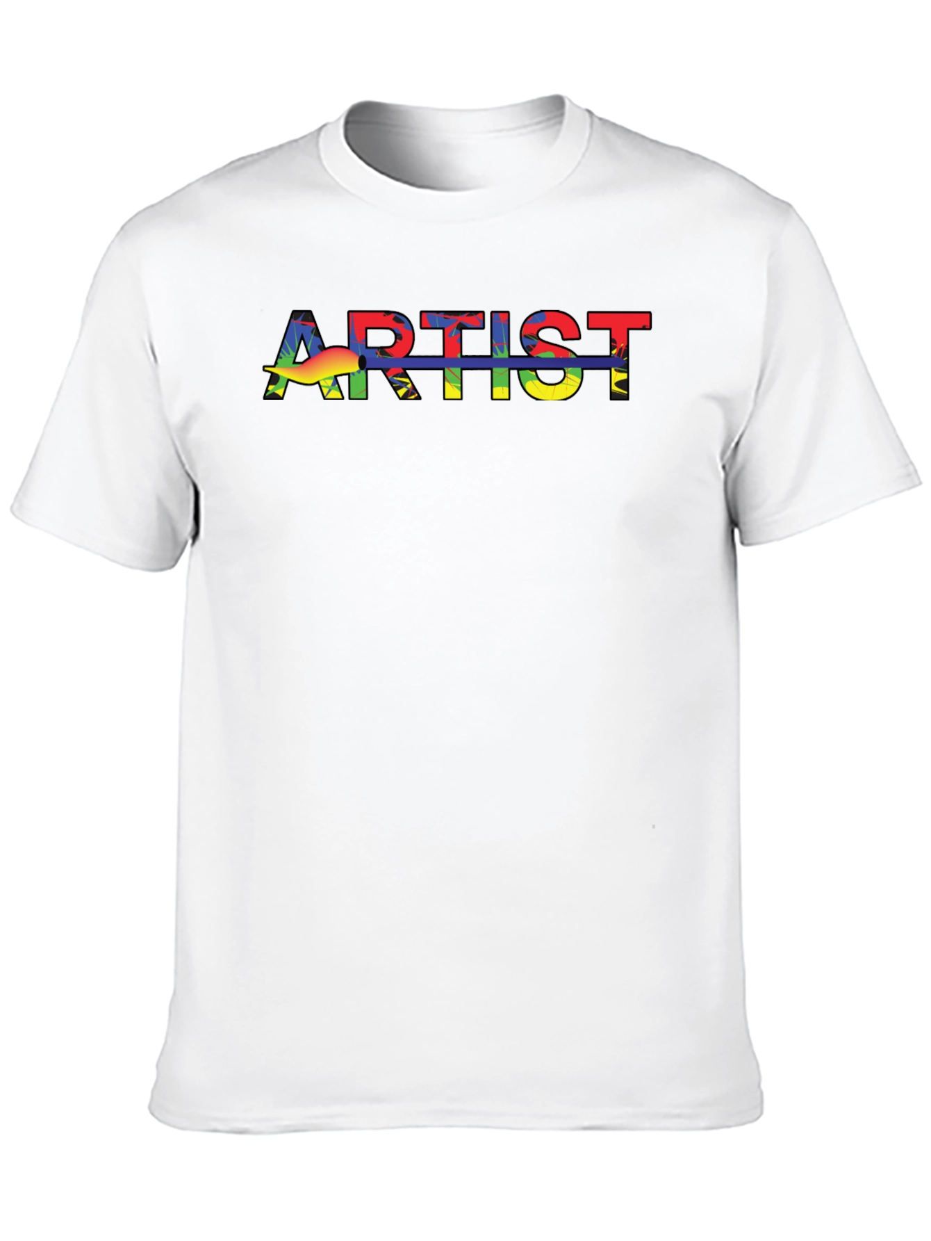 Rainbow Artist T-Shirt - Black Crew Neck