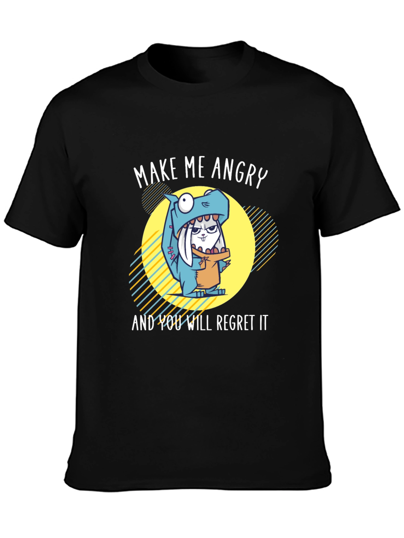 Funny Angry Bunny Dinosaur T-Shirt