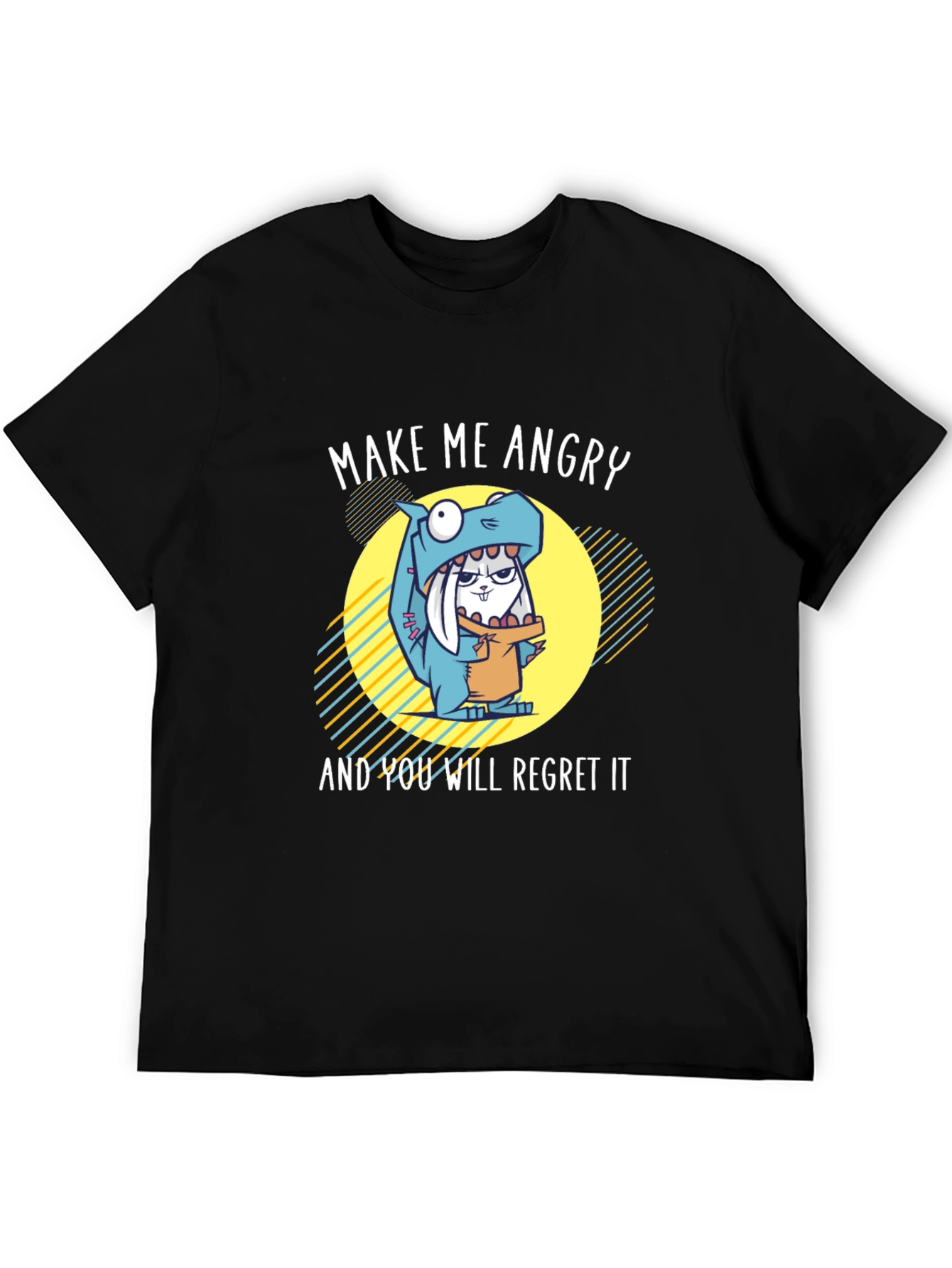 Funny Angry Bunny Dinosaur T-Shirt