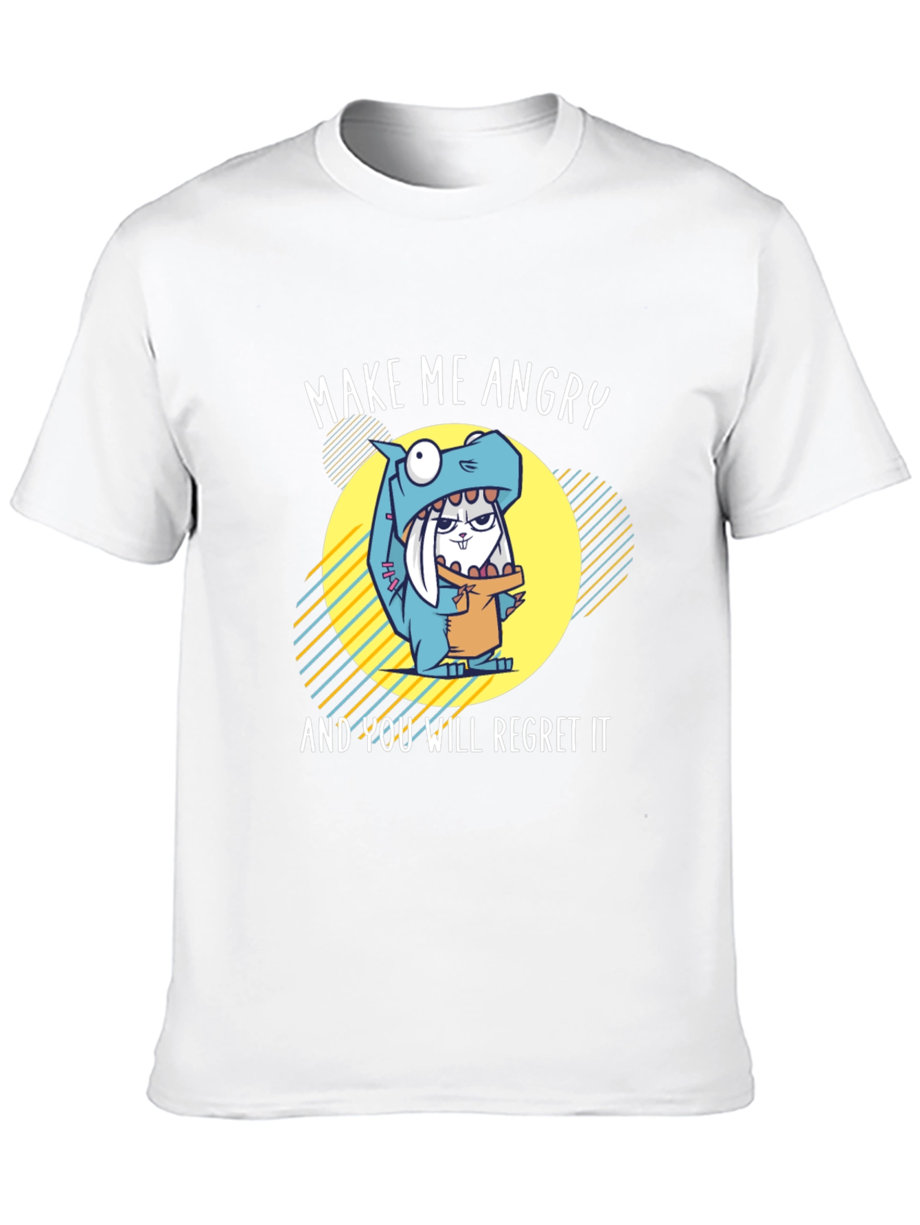 Funny Angry Bunny Dinosaur T-Shirt