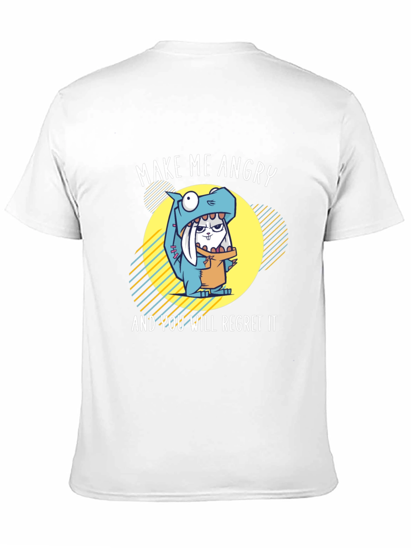 Funny Angry Bunny Dinosaur T-Shirt