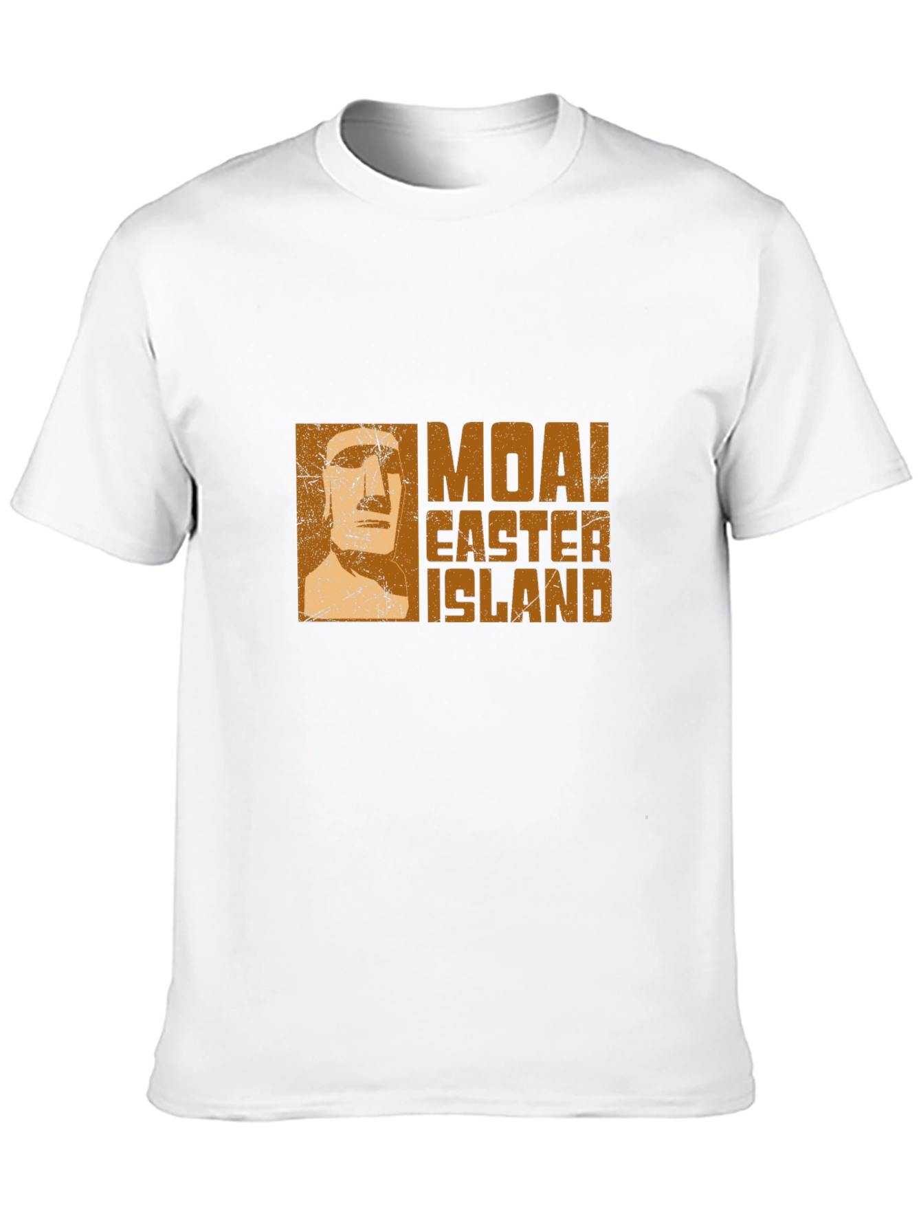 Moai Easter Island Graphic Tee - Black Cotton T-Shirt
