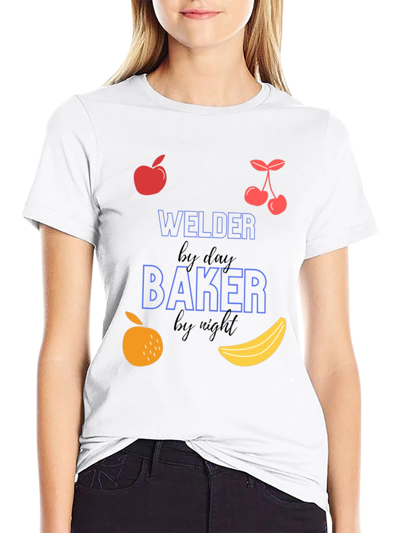 Welder by Day Baker by Night Funny T-Shirt