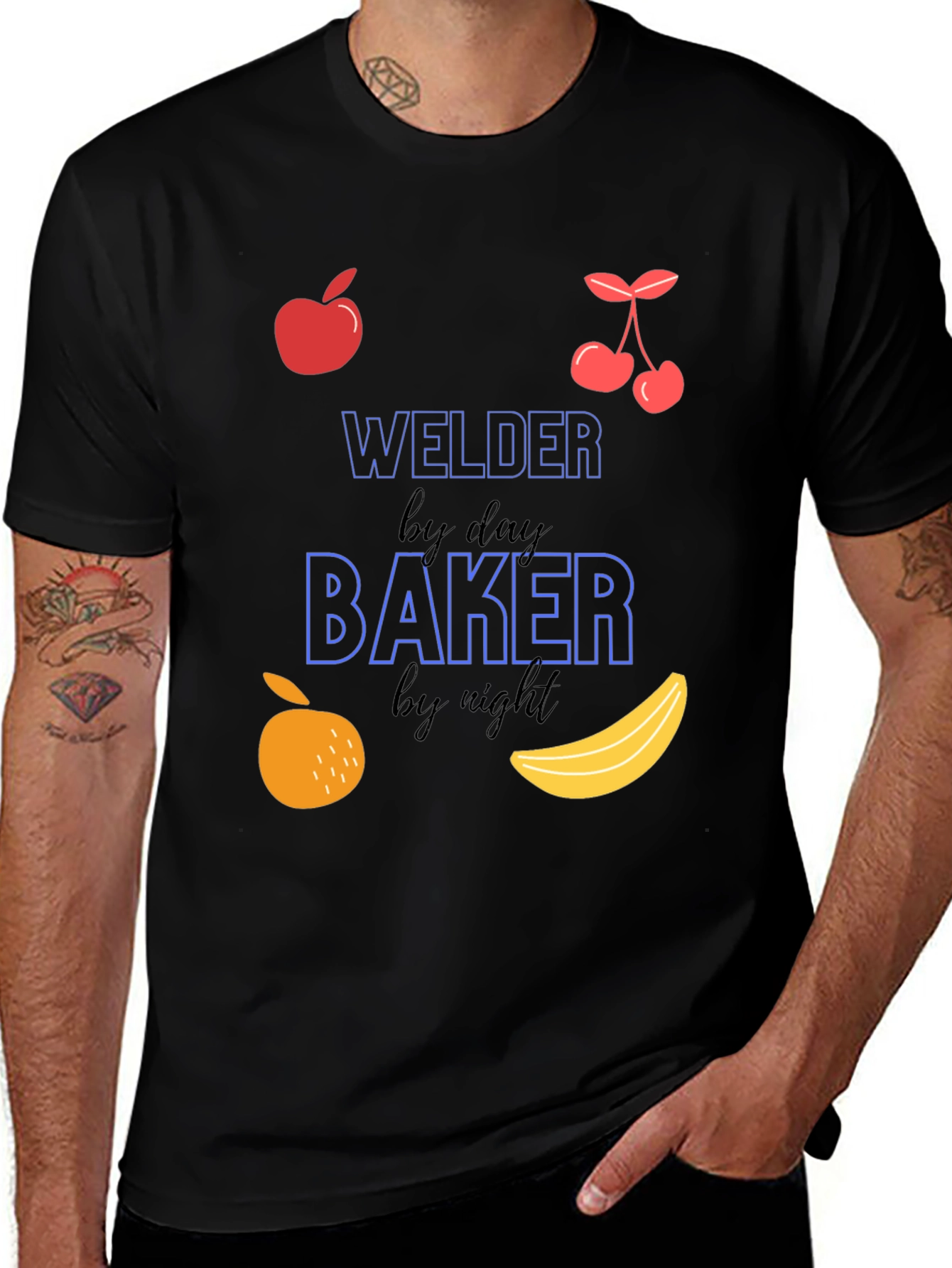 Welder by Day Baker by Night Funny T-Shirt