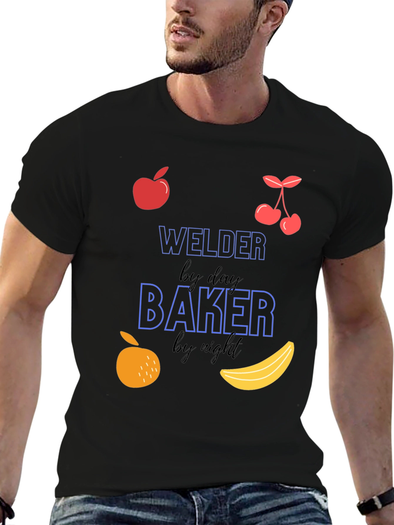 Welder by Day Baker by Night Funny T-Shirt