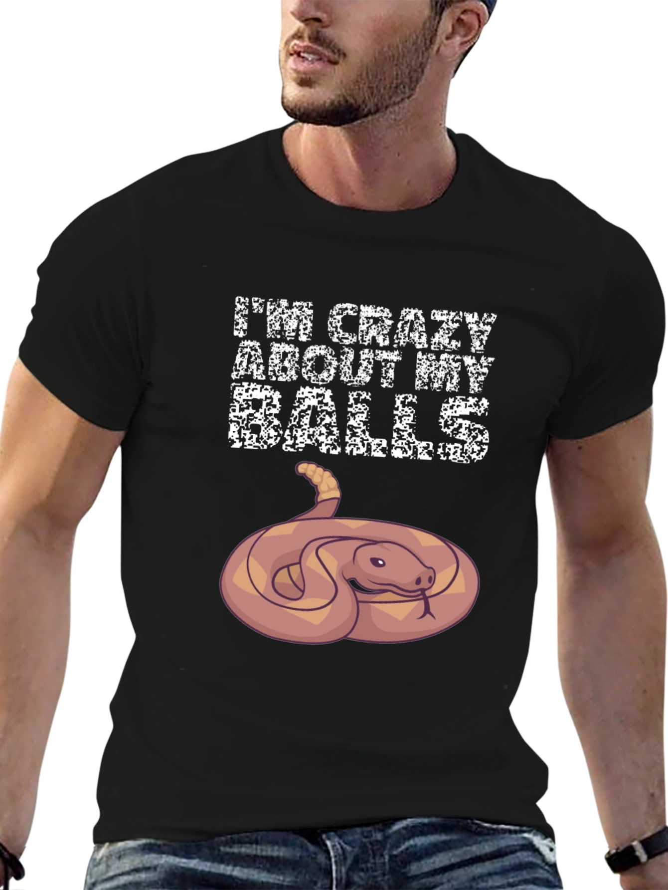 Crazy About My Balls Python Snake T-Shirt