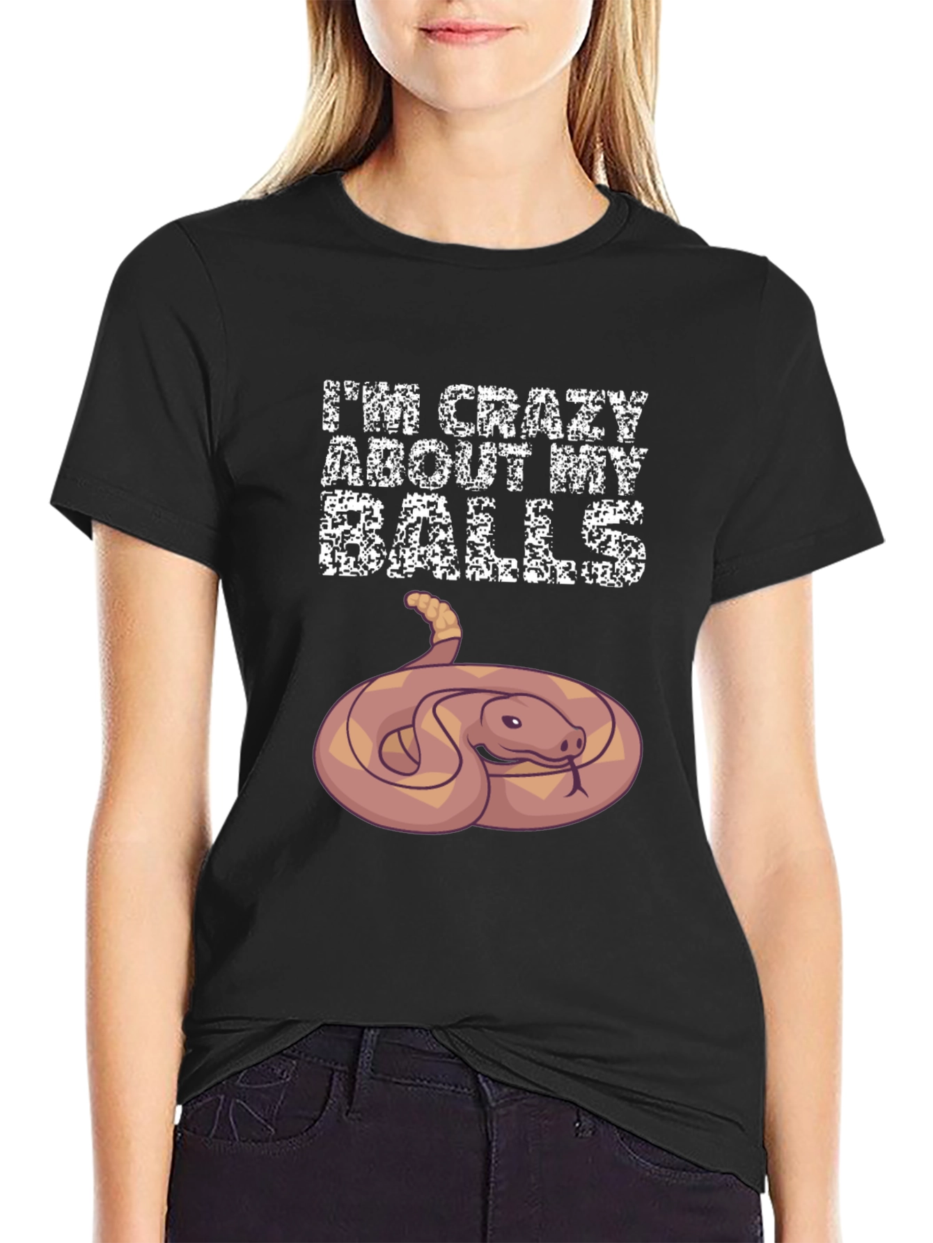 Crazy About My Balls Python Snake T-Shirt