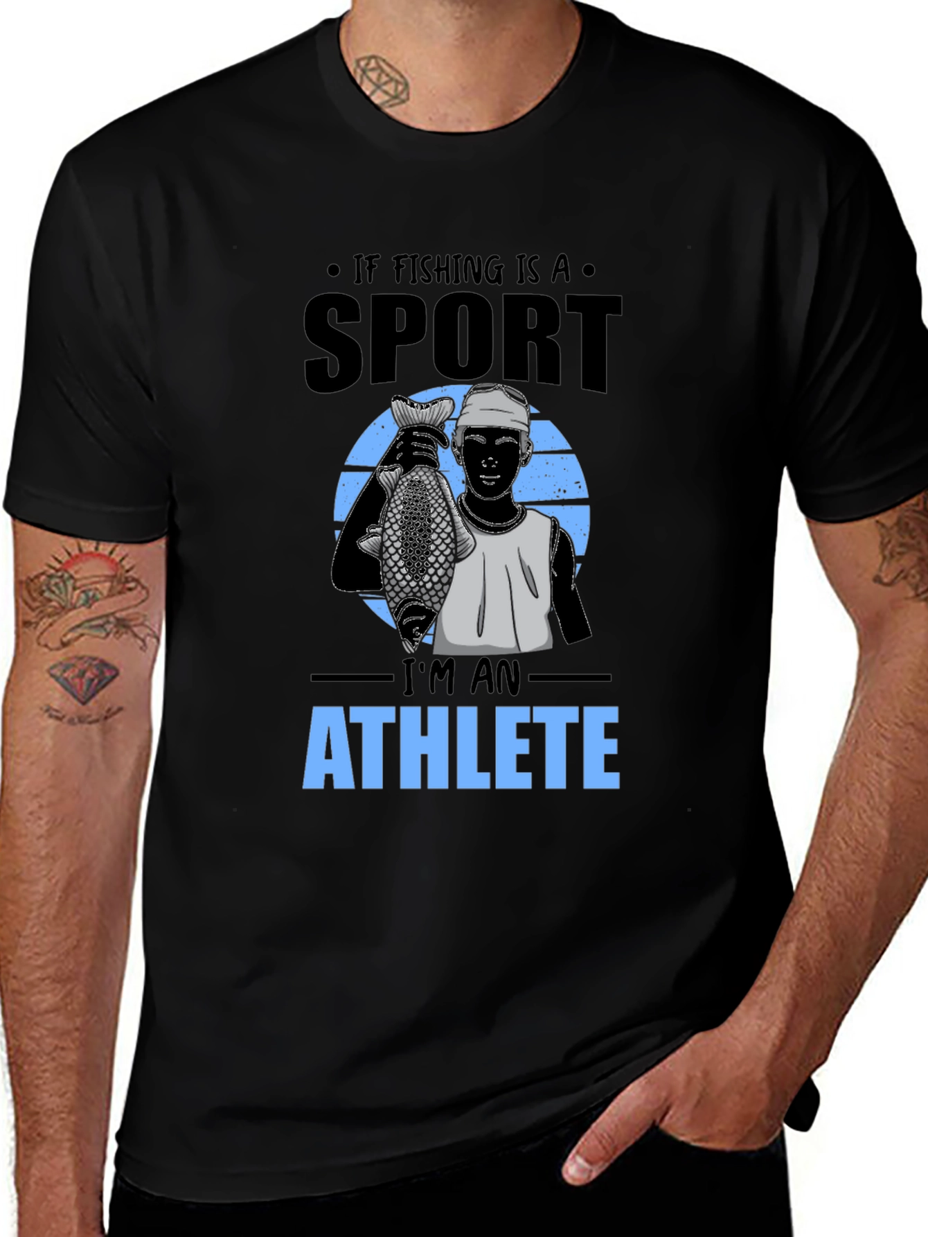 Fishing Sport Athlete Graphic T-Shirt