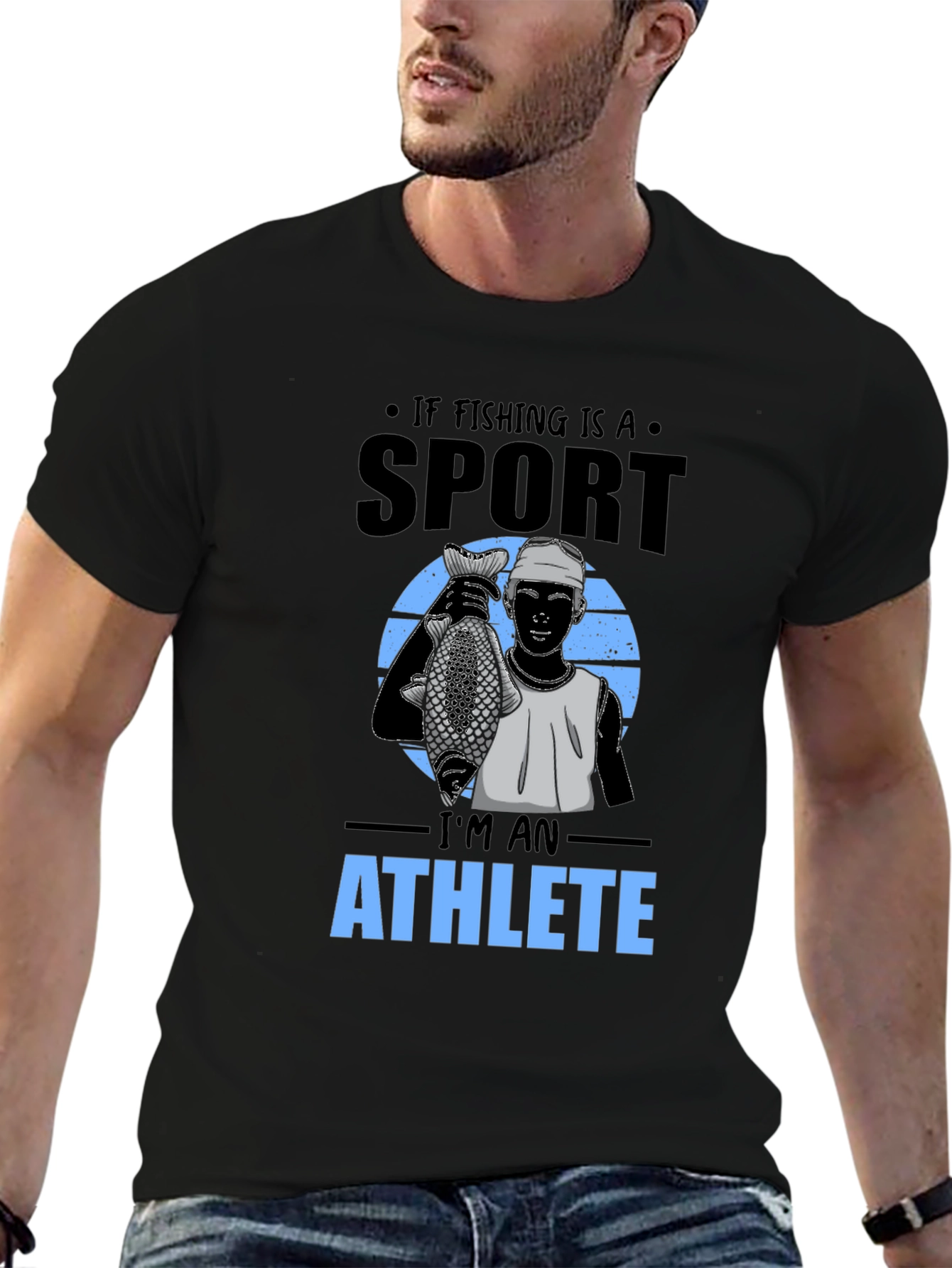 Fishing Sport Athlete Graphic T-Shirt