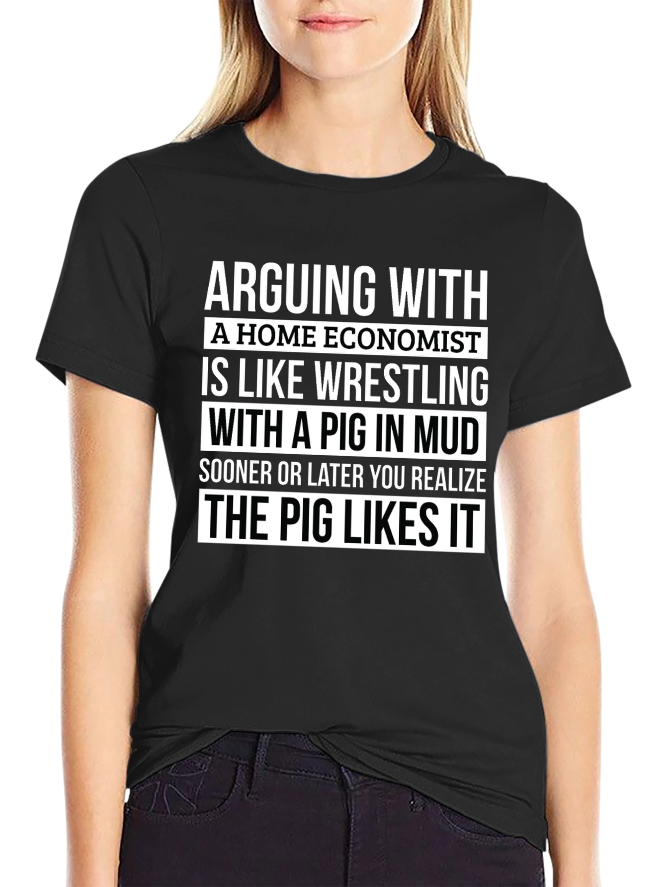 Home Economist Pig Mud Wrestling Graphic Tee