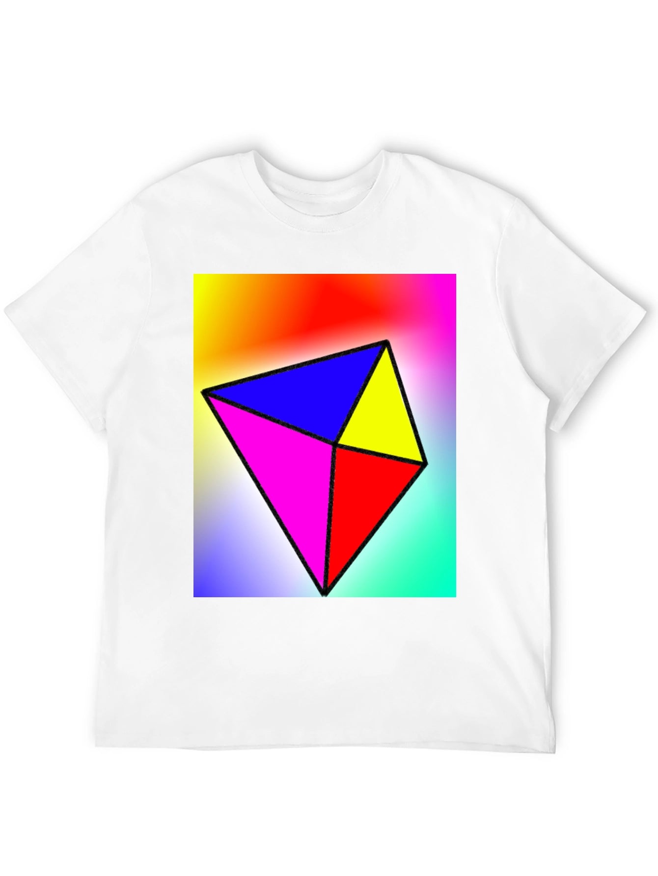 Geometric Color Block Tee