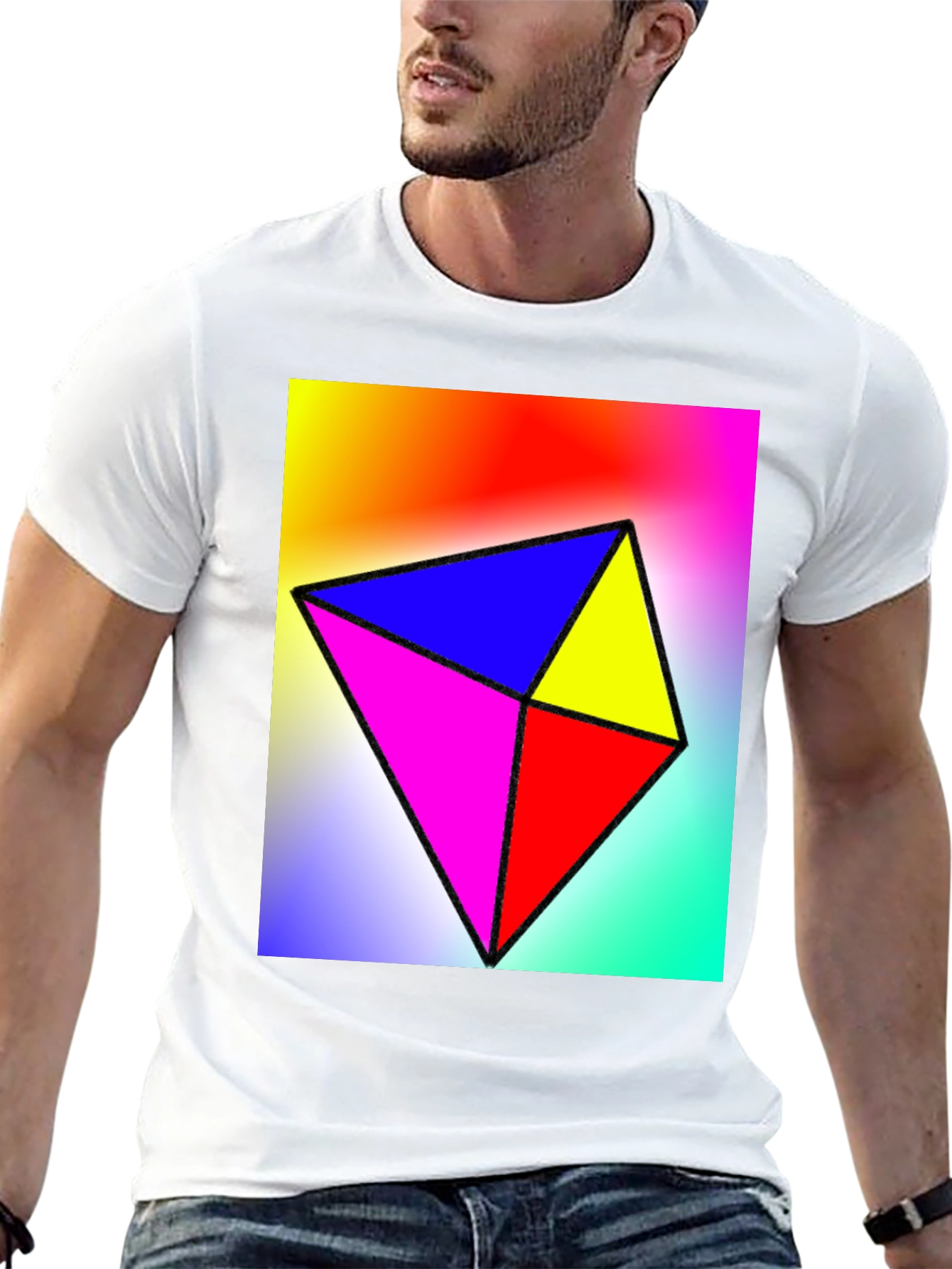 Geometric Color Block Tee