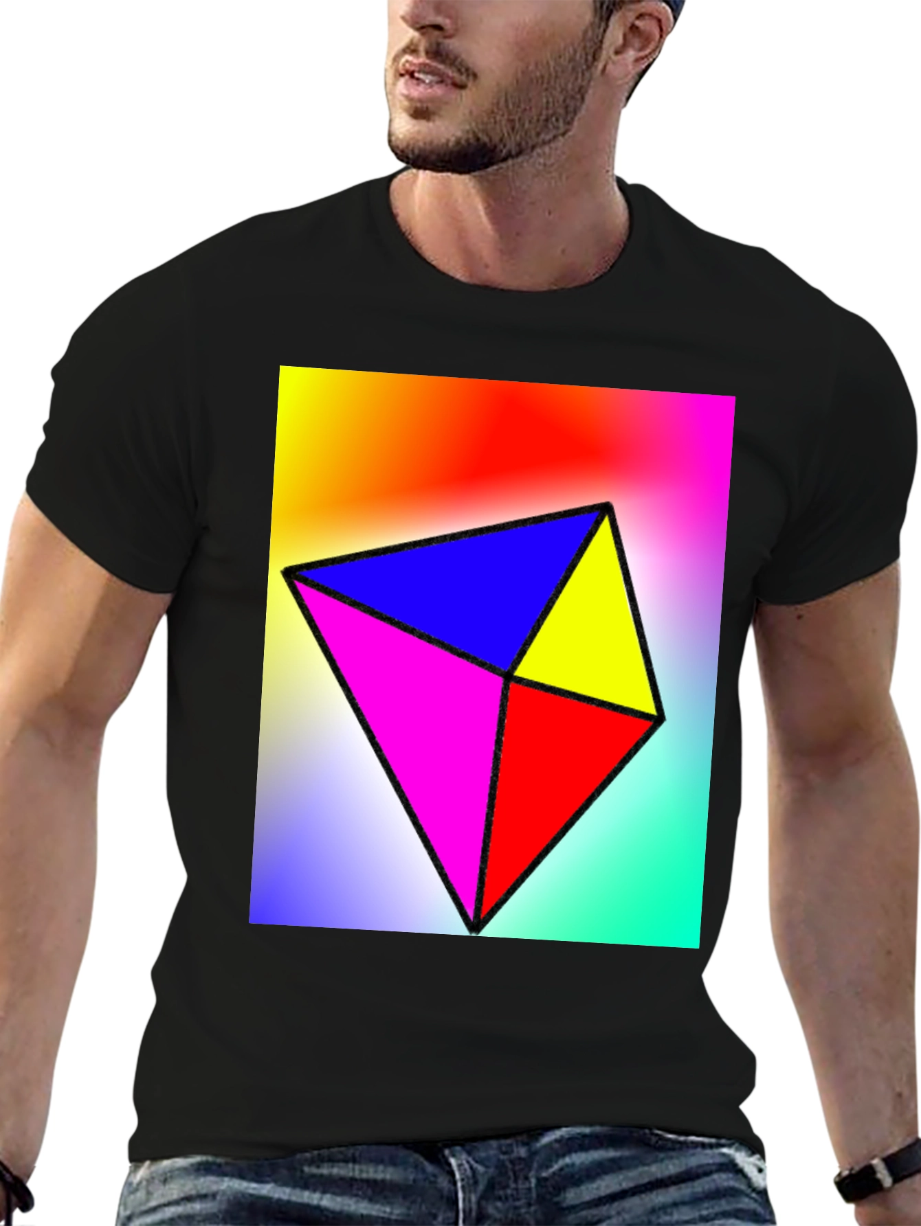 Geometric Color Block Tee