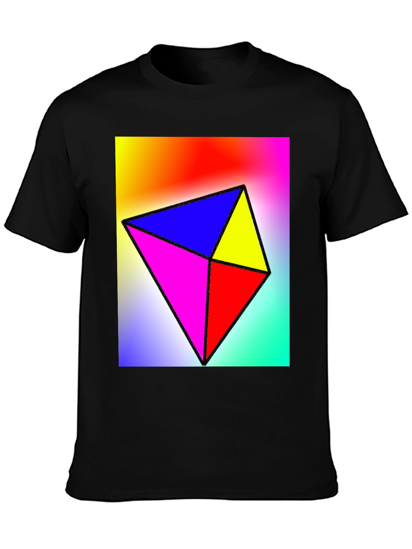 Geometric Color Block Tee