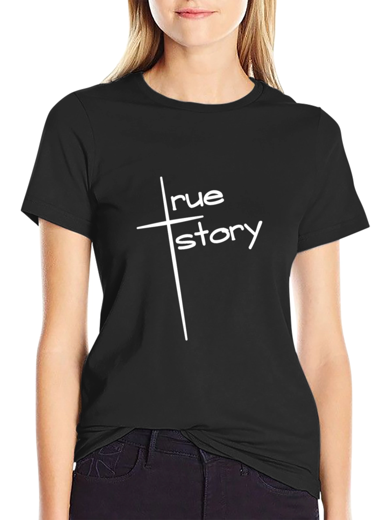 True Story Graphic Black Tee