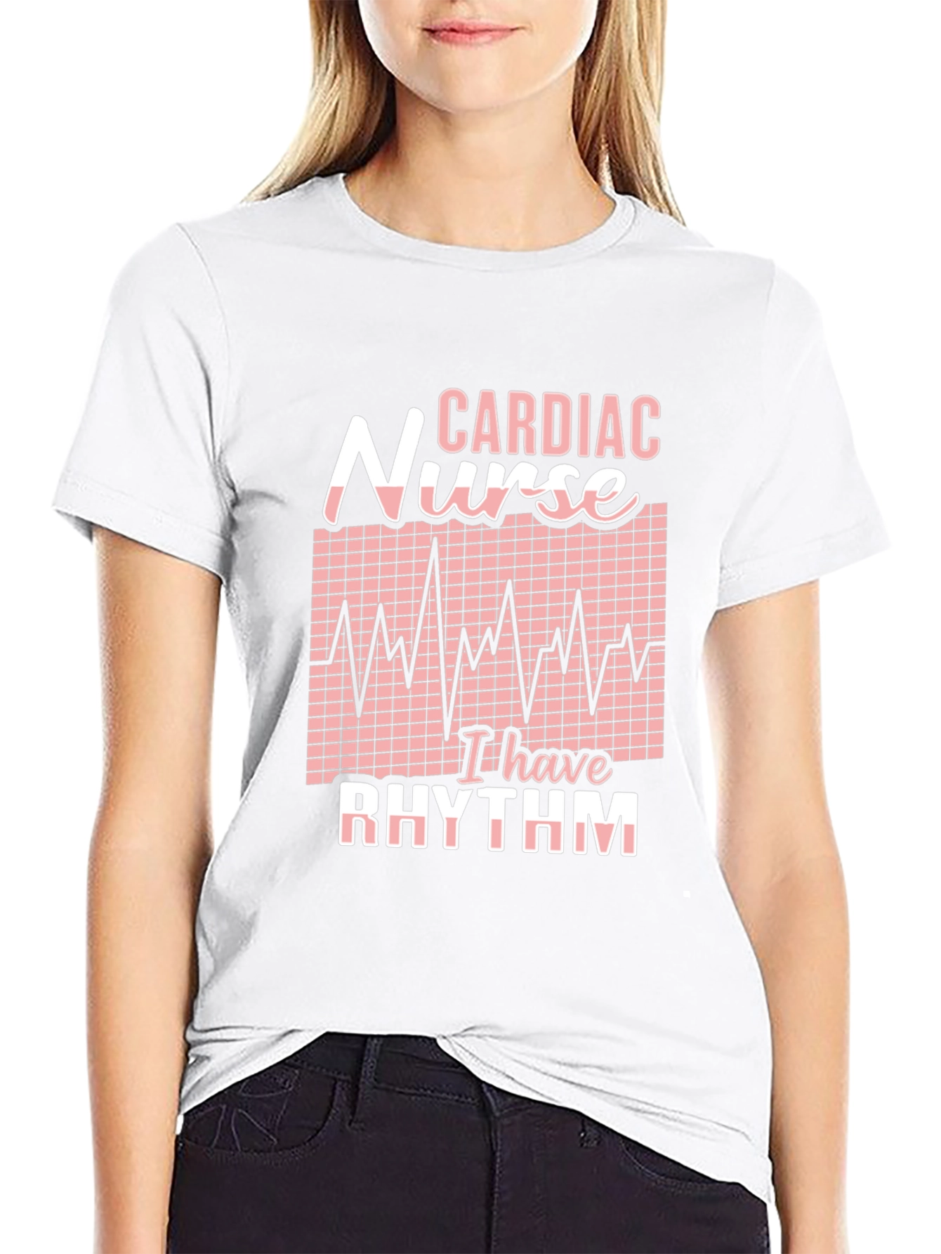 Cardiac Nurse Rhythm Black T-Shirt