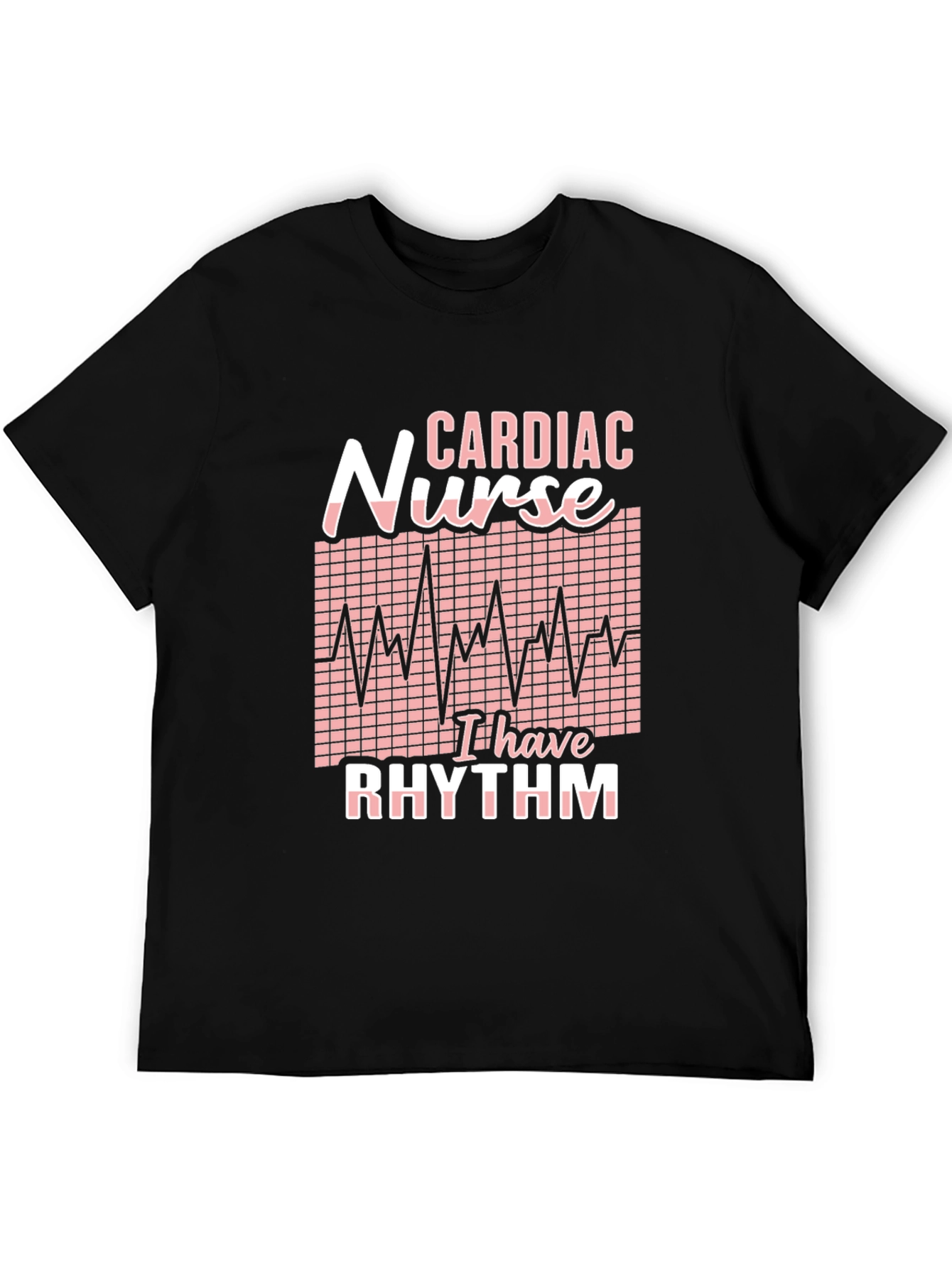 Cardiac Nurse Rhythm Black T-Shirt