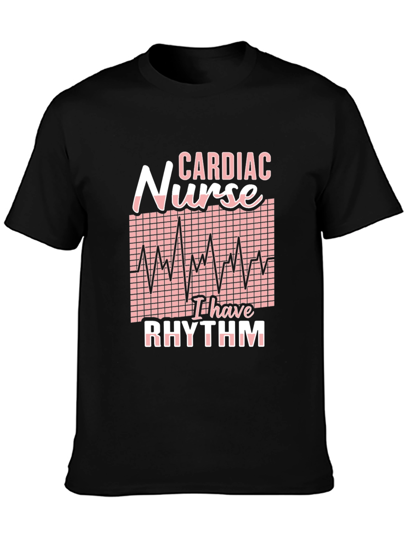 Cardiac Nurse Rhythm Black T-Shirt