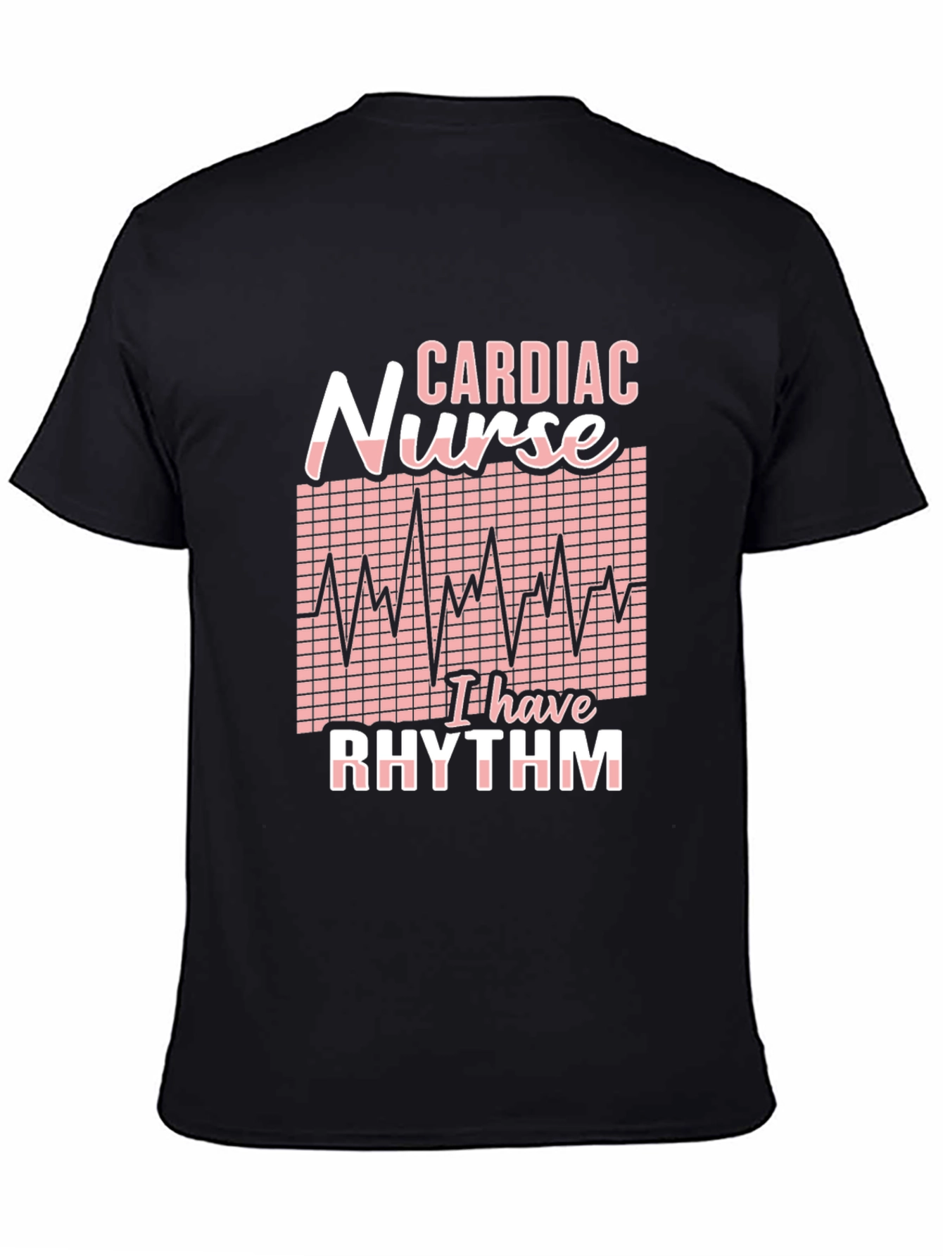 Cardiac Nurse Rhythm Black T-Shirt