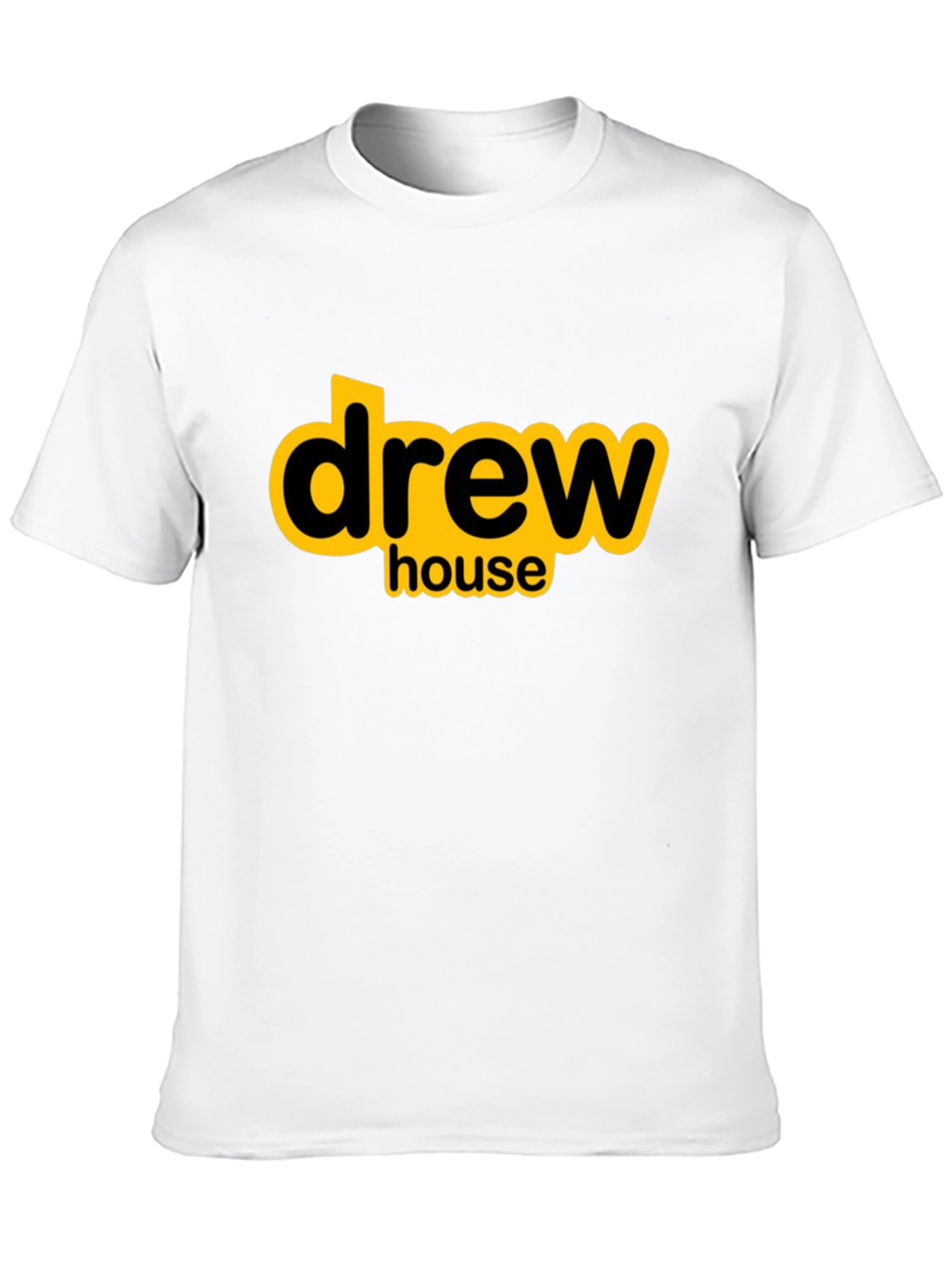 Drew House Black T-Shirt with Yellow Logo