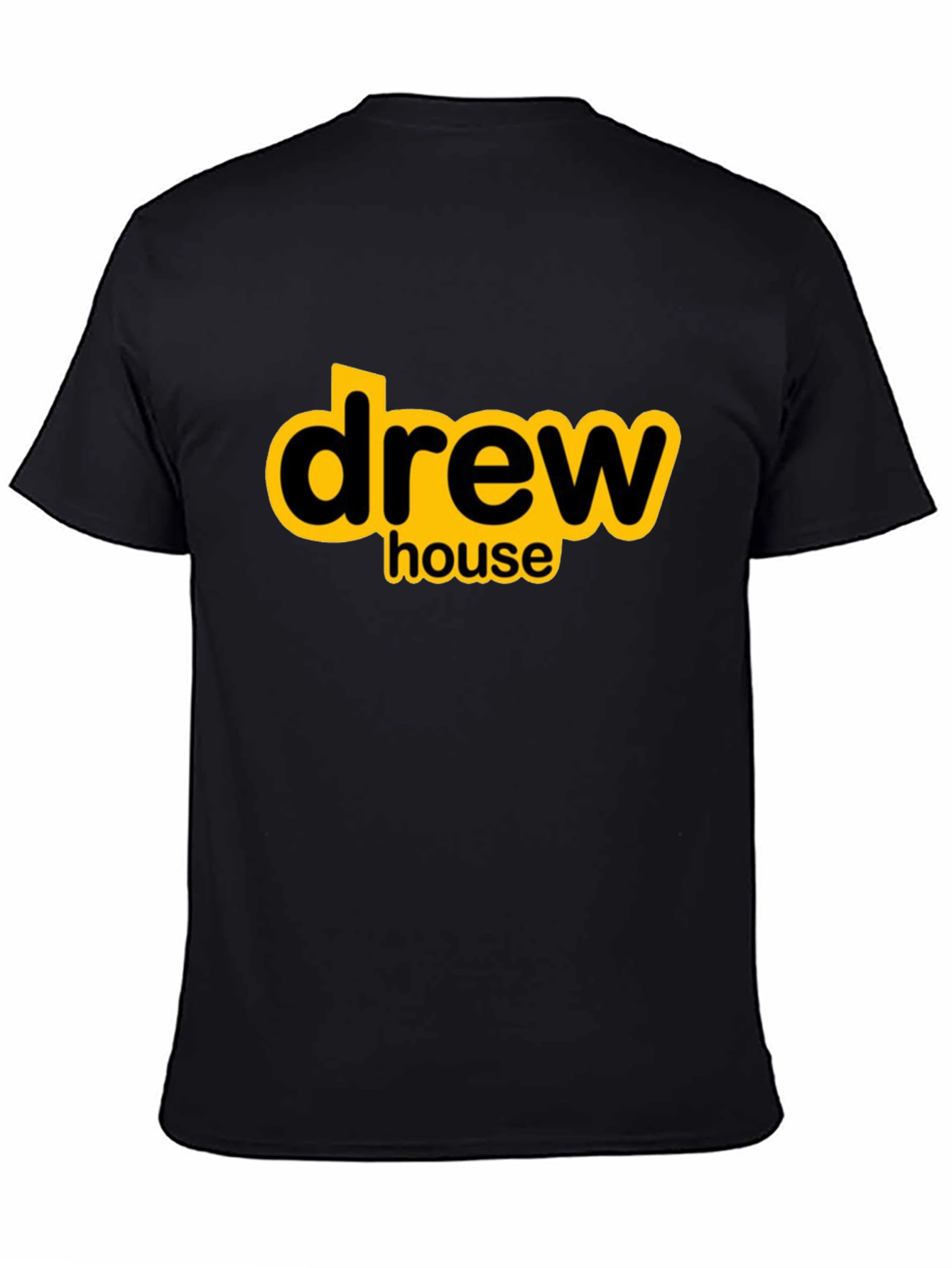 Drew House Black T-Shirt with Yellow Logo
