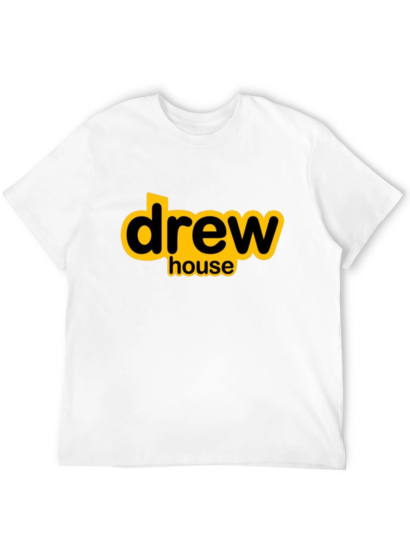 Drew House Black T-Shirt with Yellow Logo