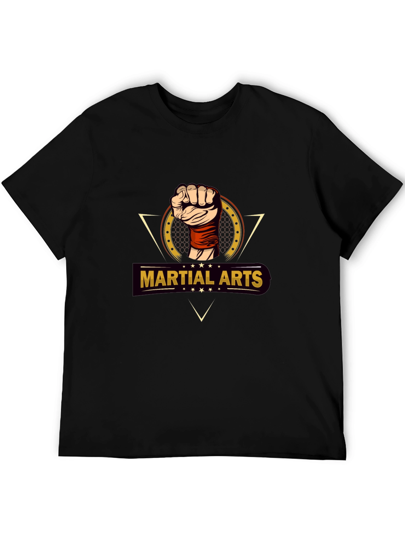 Martial Arts Fist Graphic T-Shirt - Black