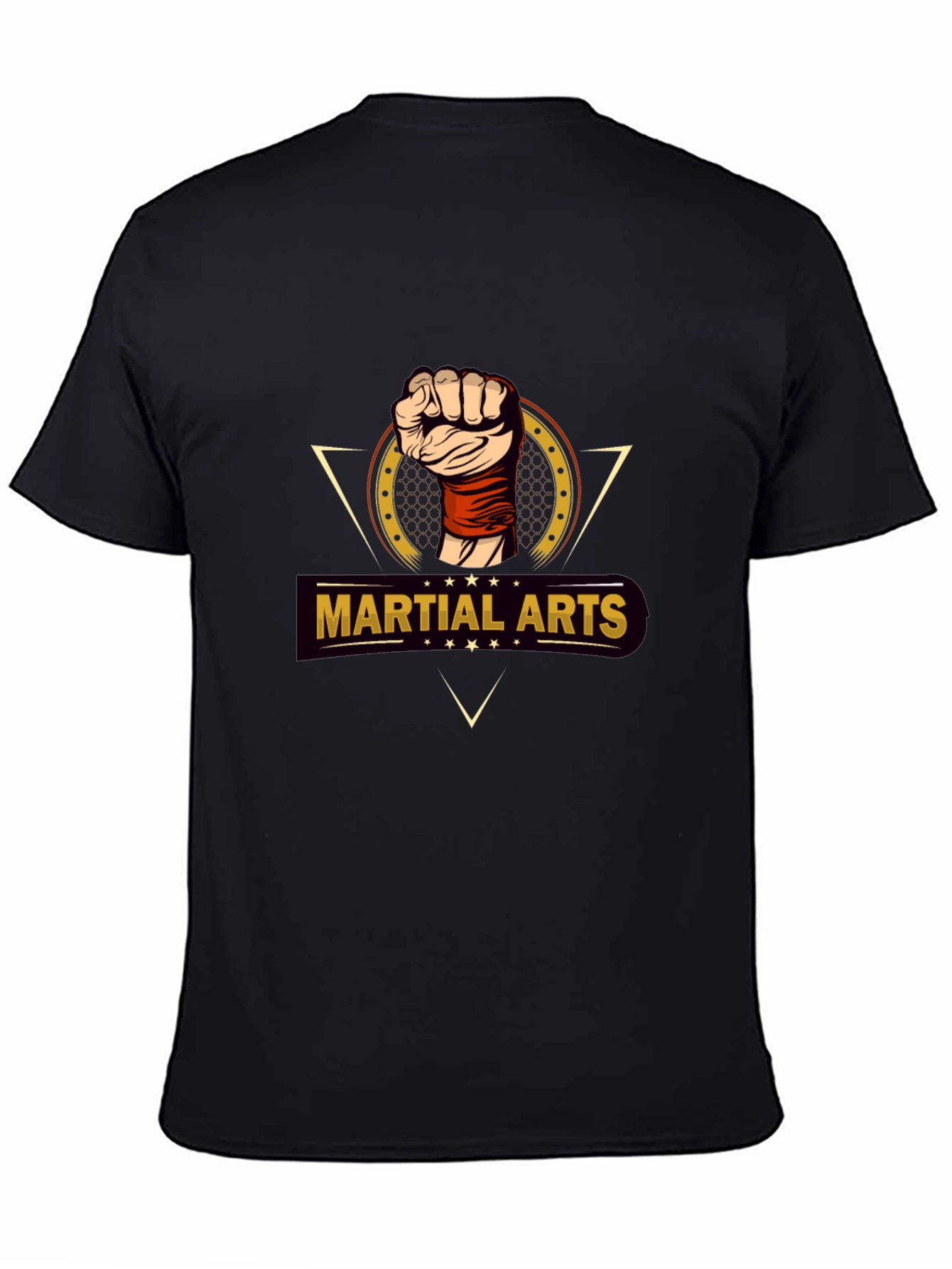 Martial Arts Fist Graphic T-Shirt - Black
