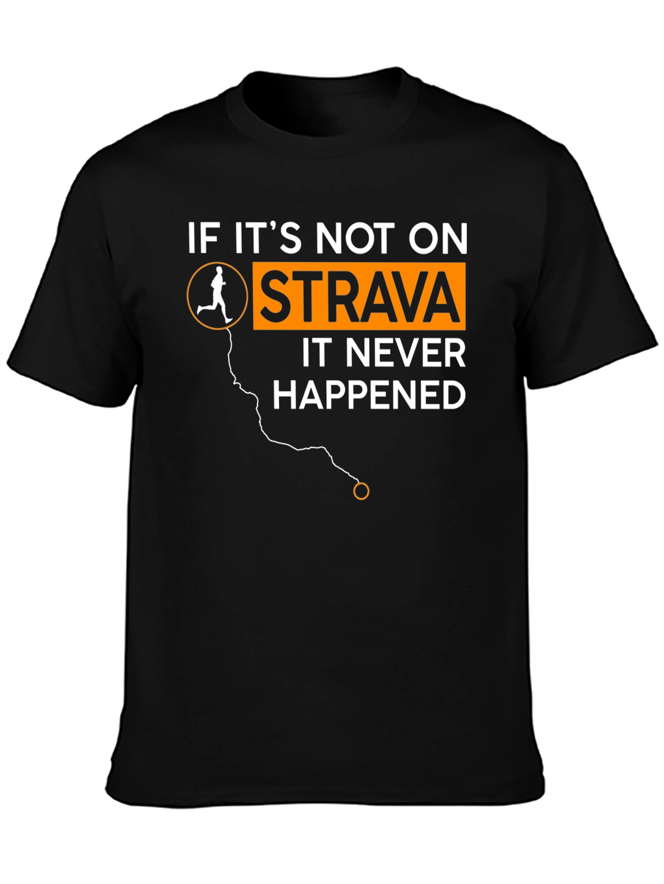 Strava Running Black Graphic Tee Shirt