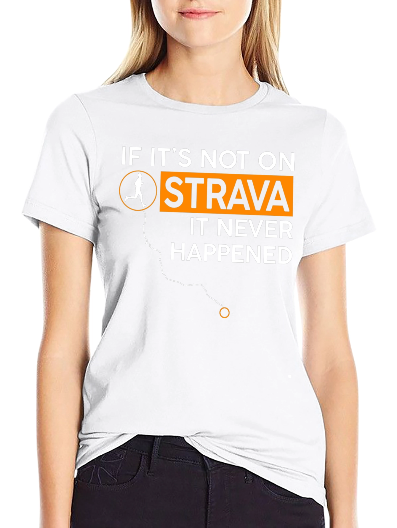 Strava Running Black Graphic Tee Shirt