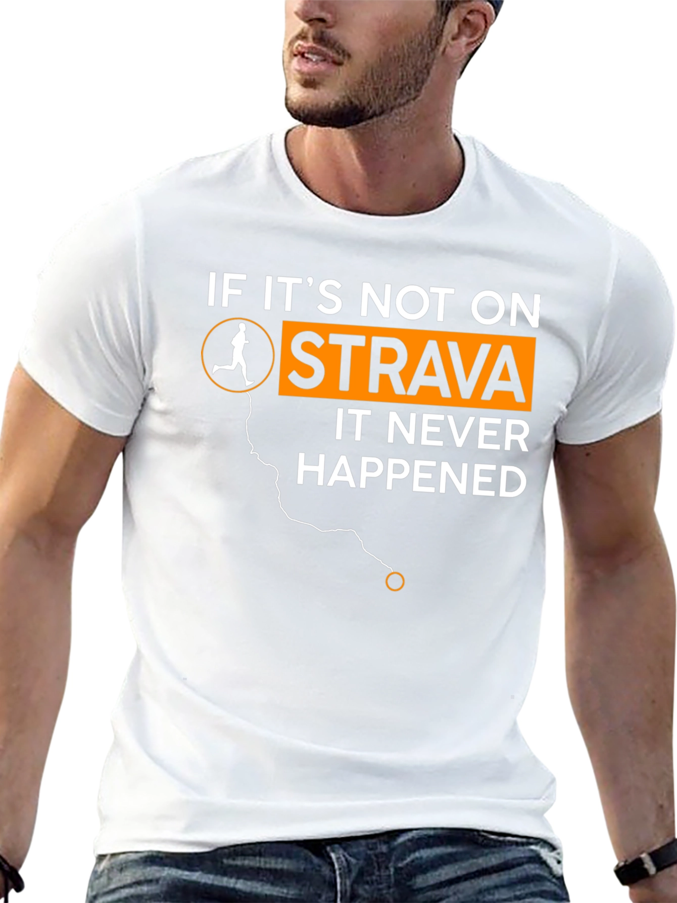 Strava Running Black Graphic Tee Shirt