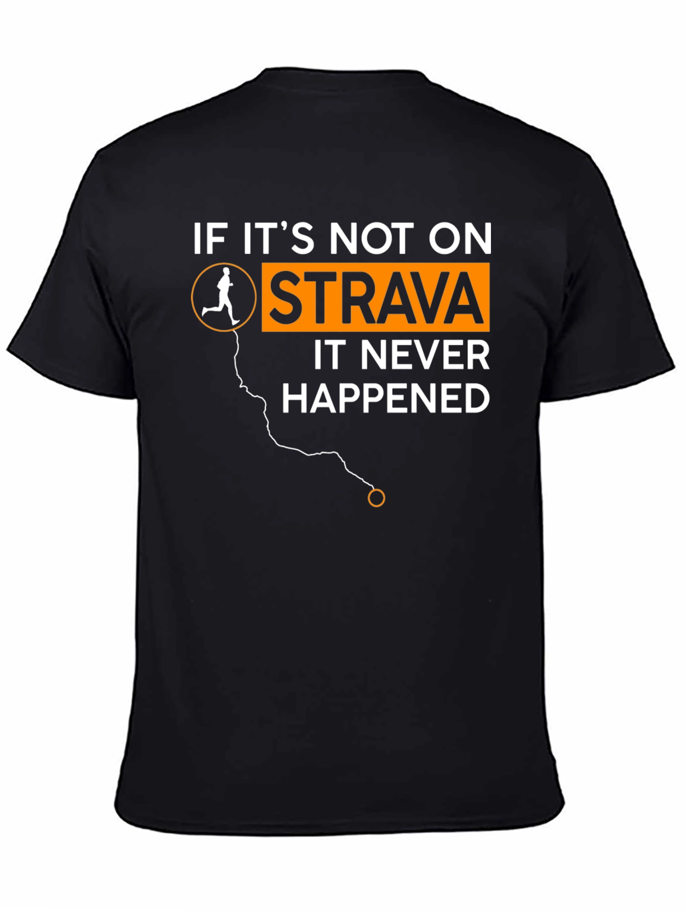 Strava Running Black Graphic Tee Shirt