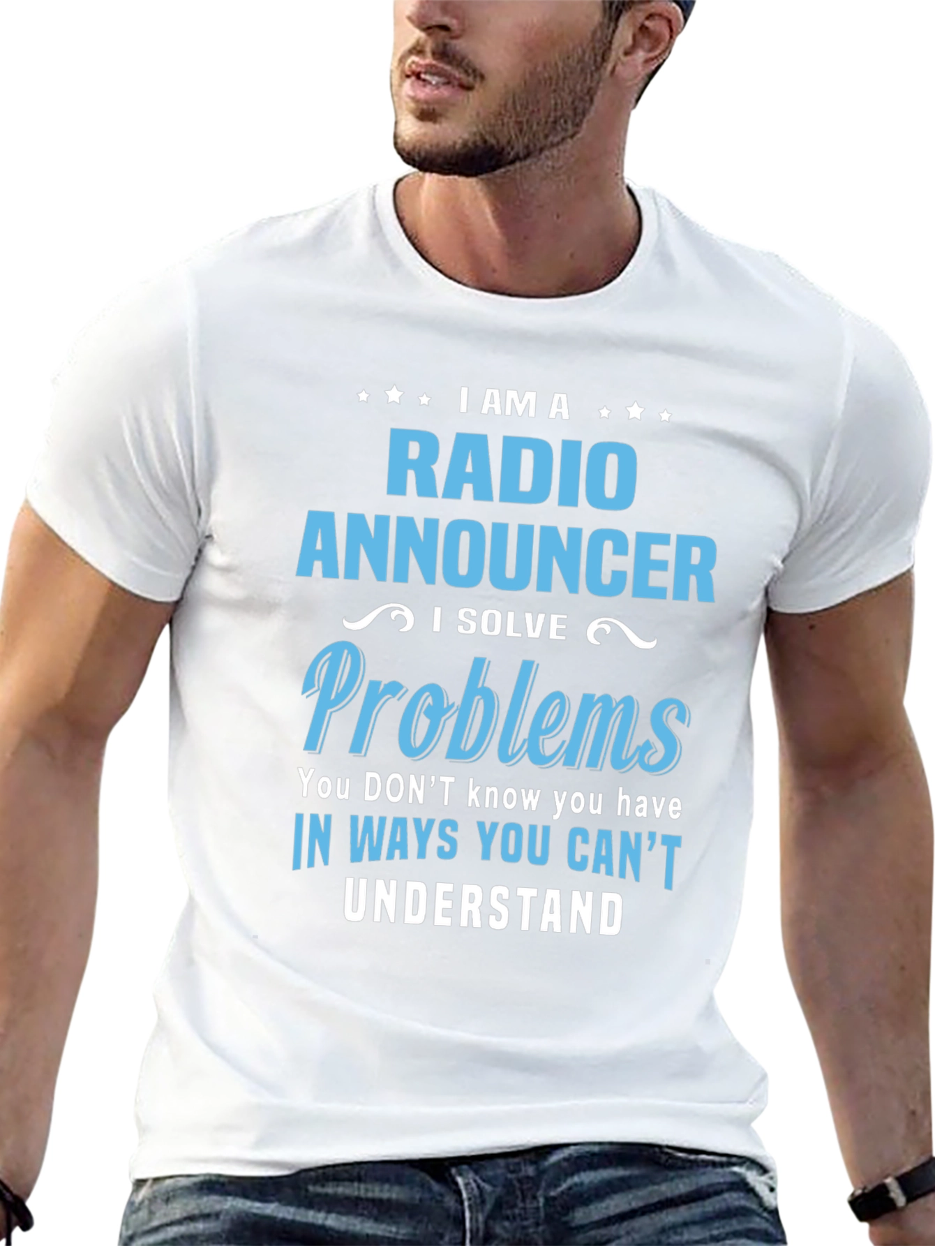 Radio Announcer T-Shirt - I Solve Problems