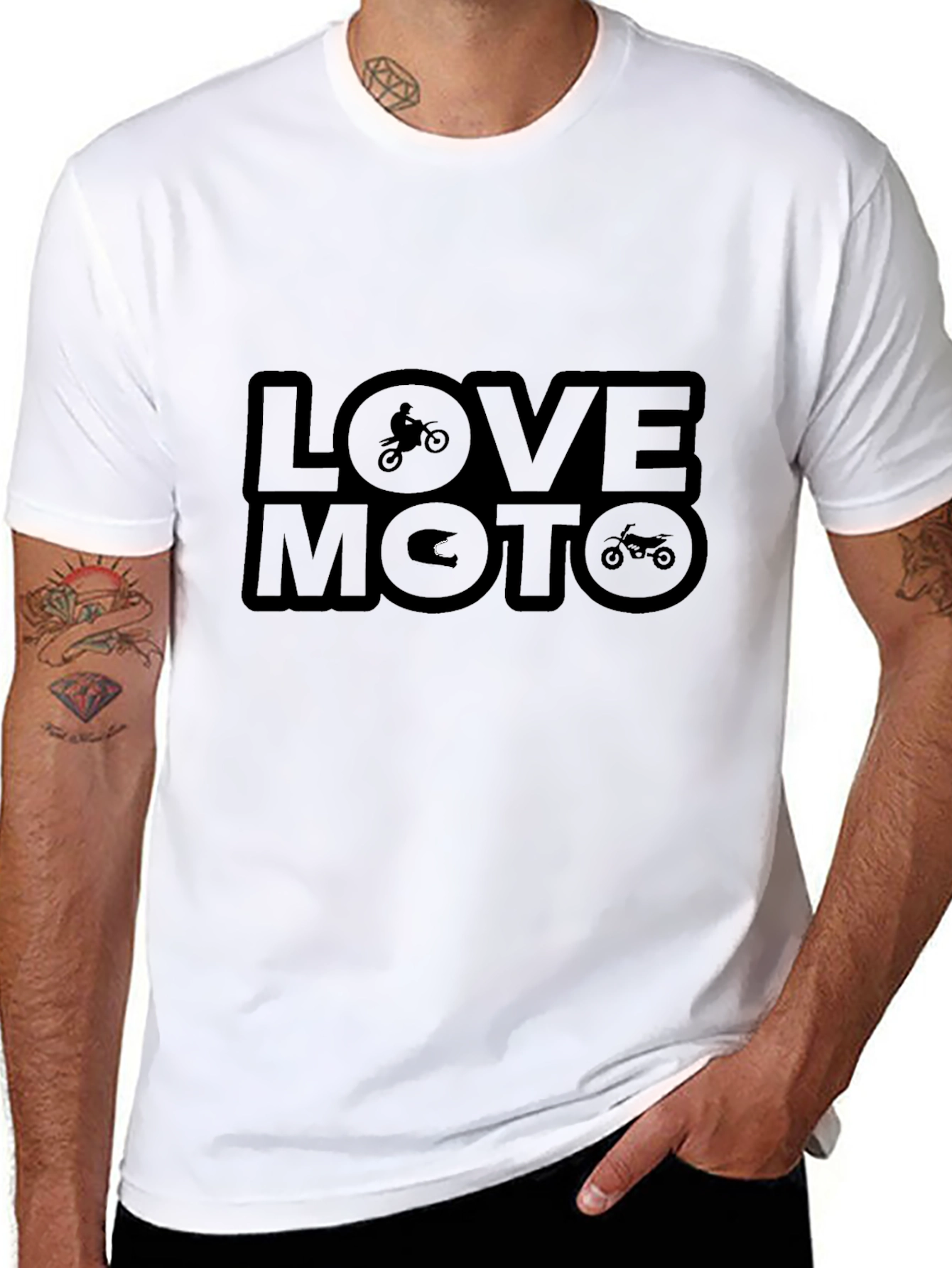 Love Moto Black Graphic Tee