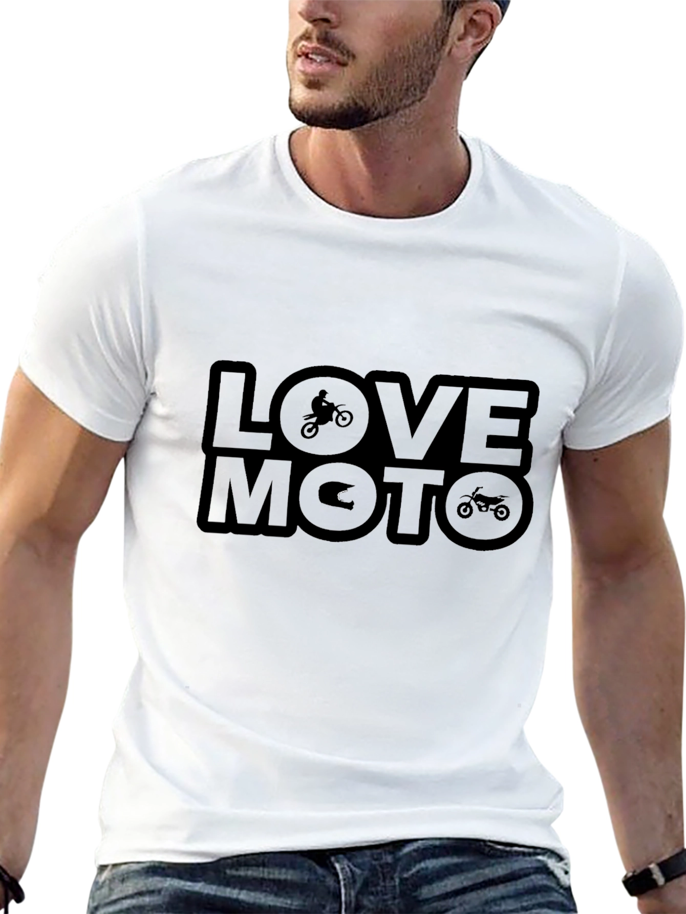 Love Moto Black Graphic Tee